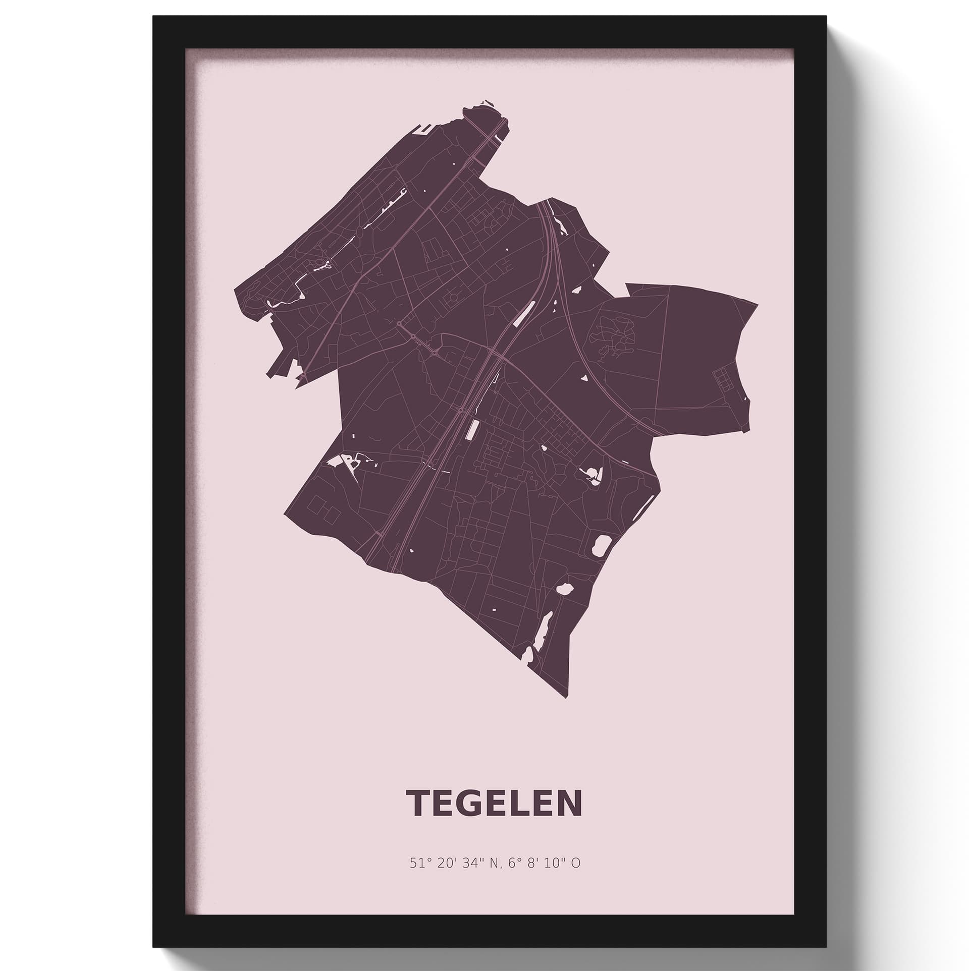 Poster Tegelen - Paars
