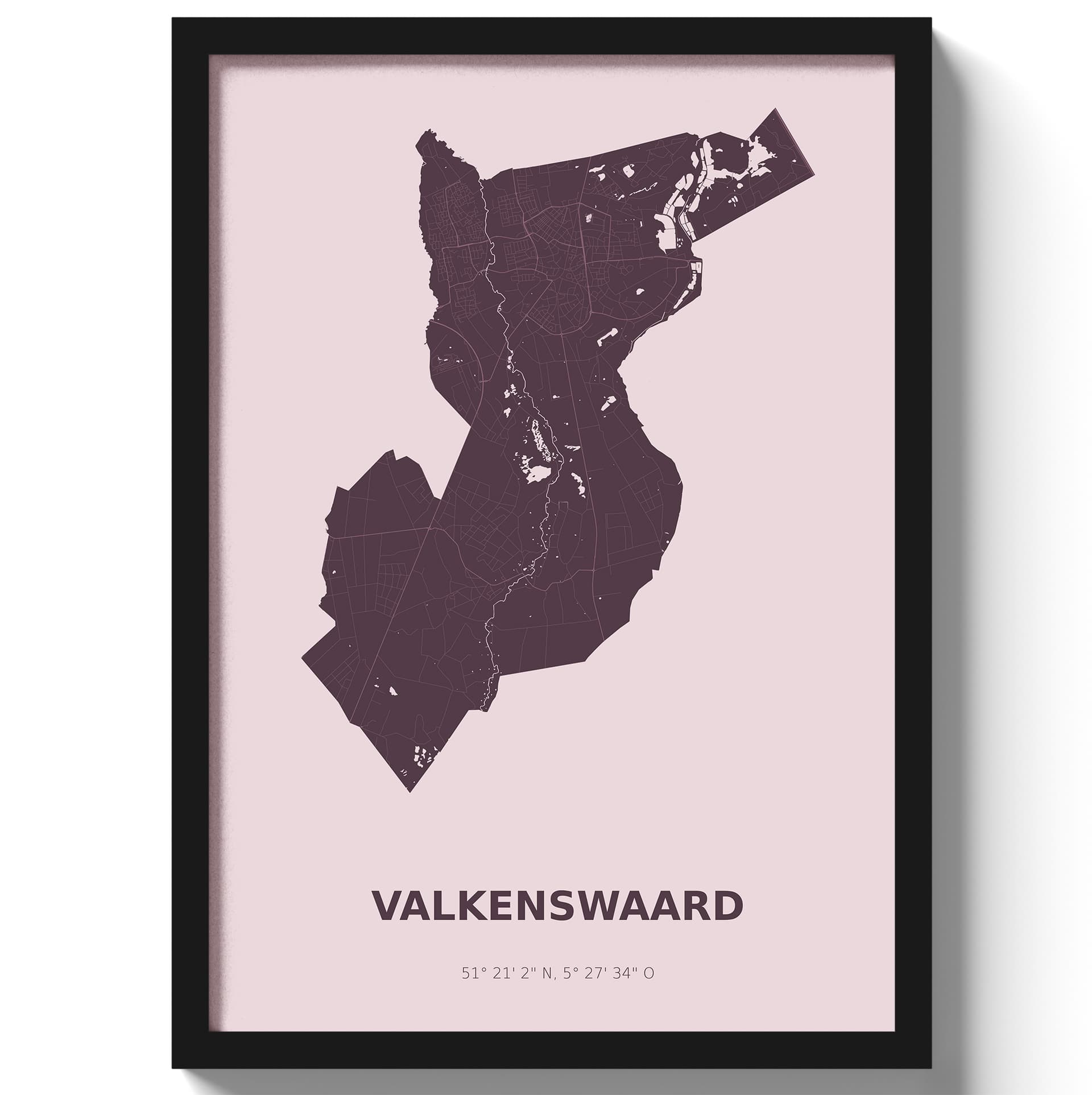 Poster Valkenswaard - Paars