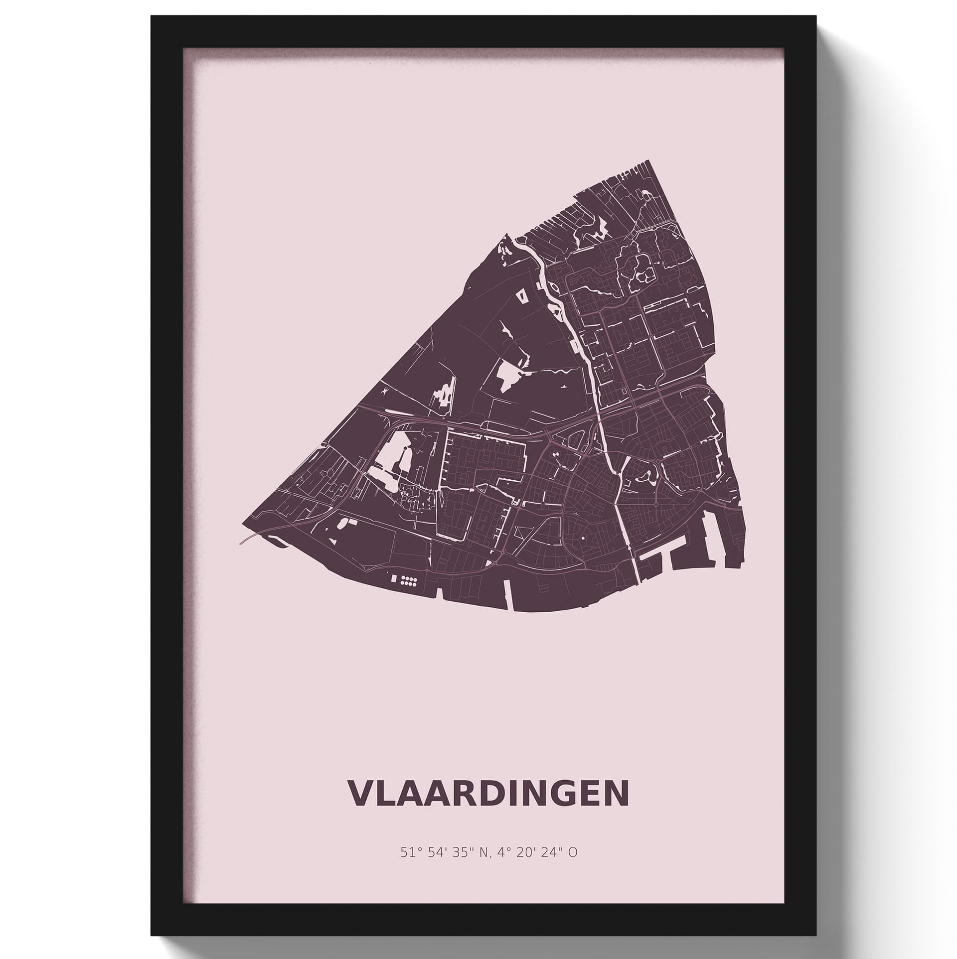 Poster Vlaardingen - Paars