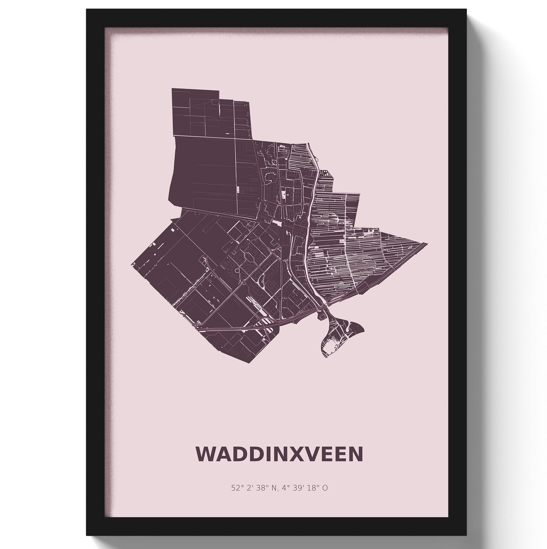 Poster Waddinxveen - Paars