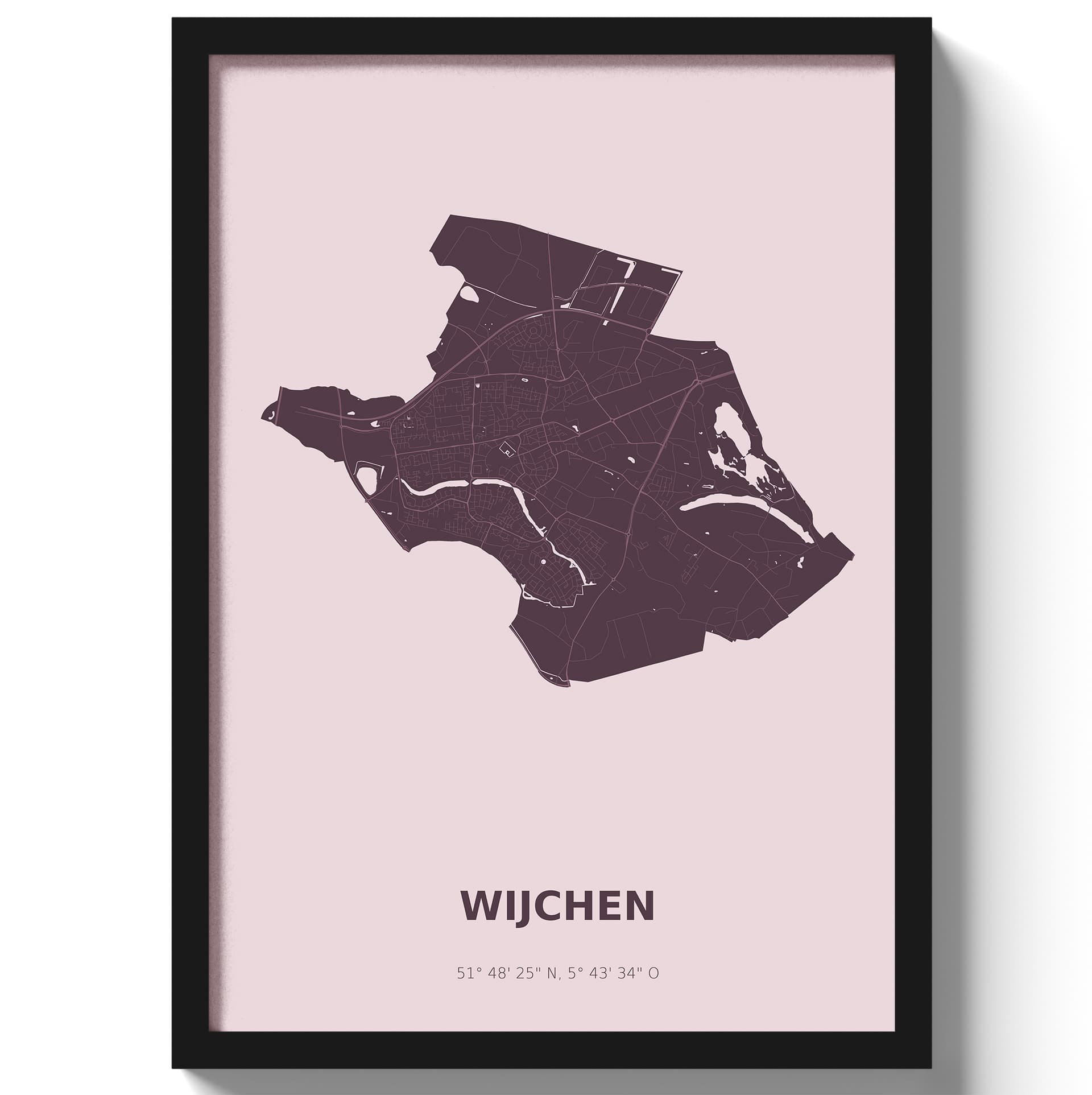 Poster Wijchen - Paars