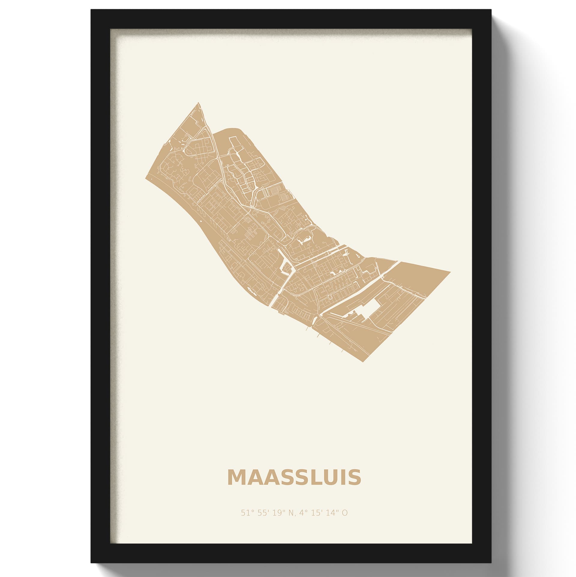 Poster Maassluis - Beige