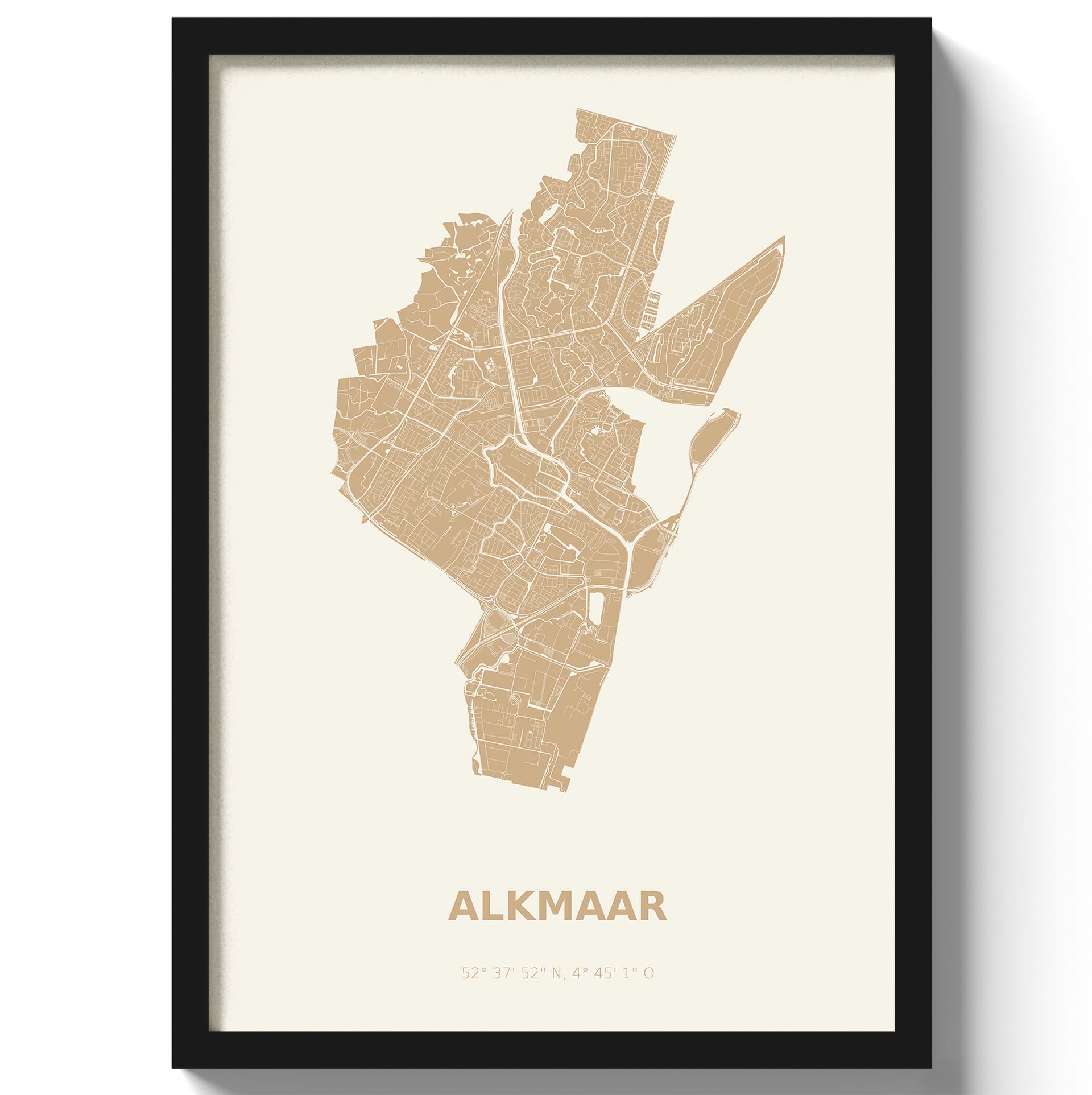 Poster Alkmaar - Beige