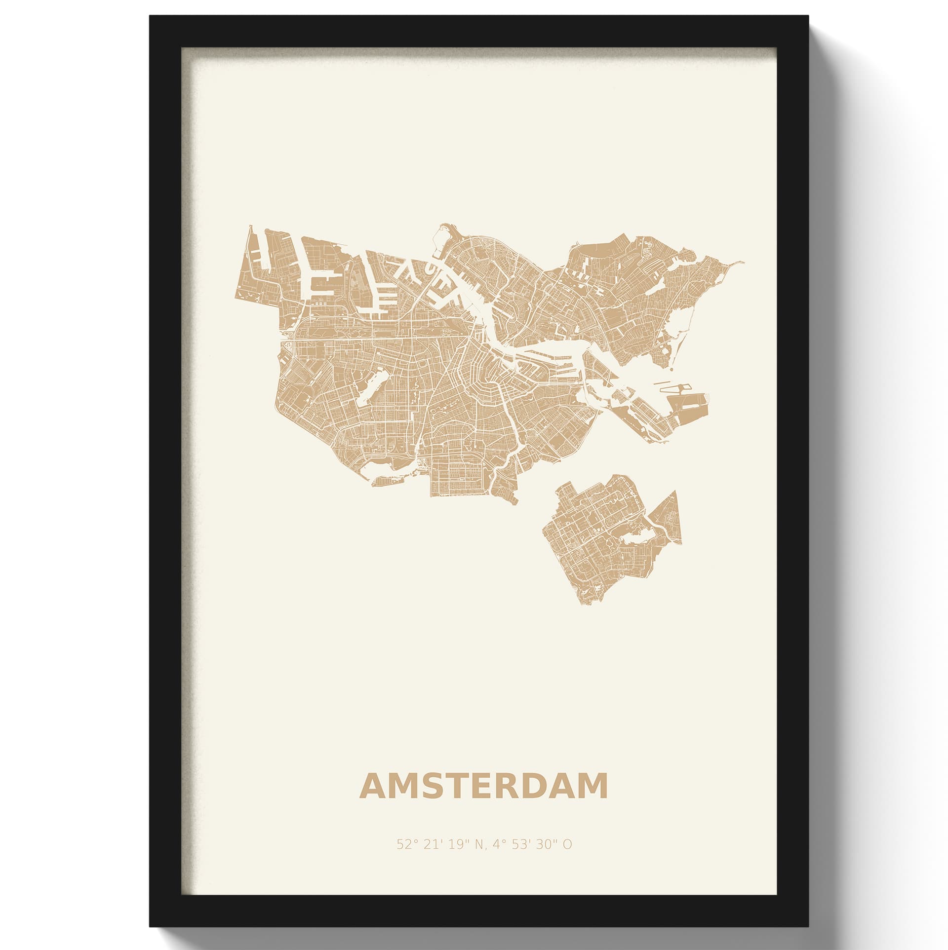Poster Amsterdam - Beige