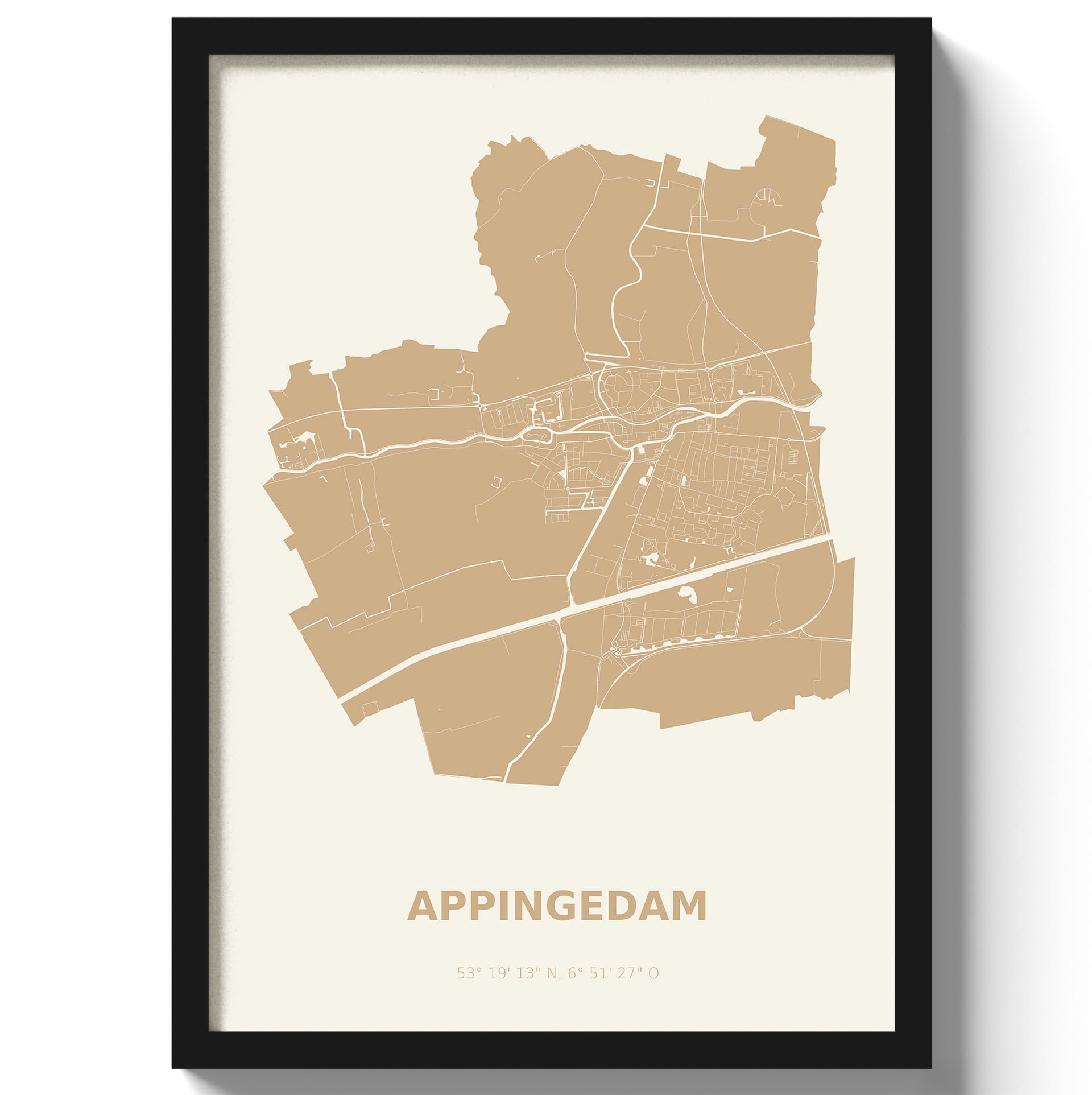 Poster Appingedam - Beige