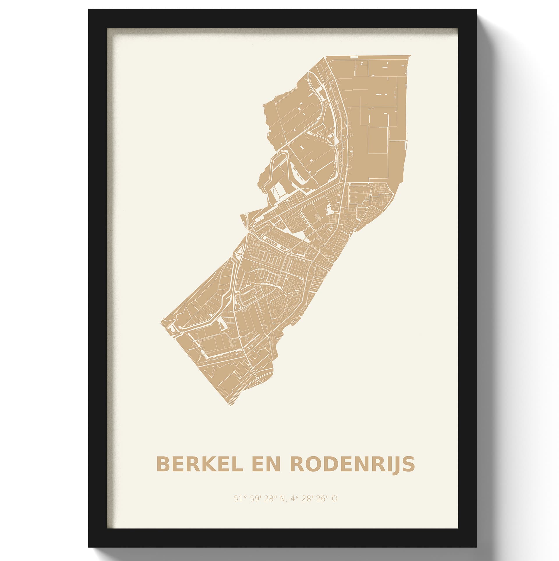 Poster Berkel en Rodenrijs - Beige