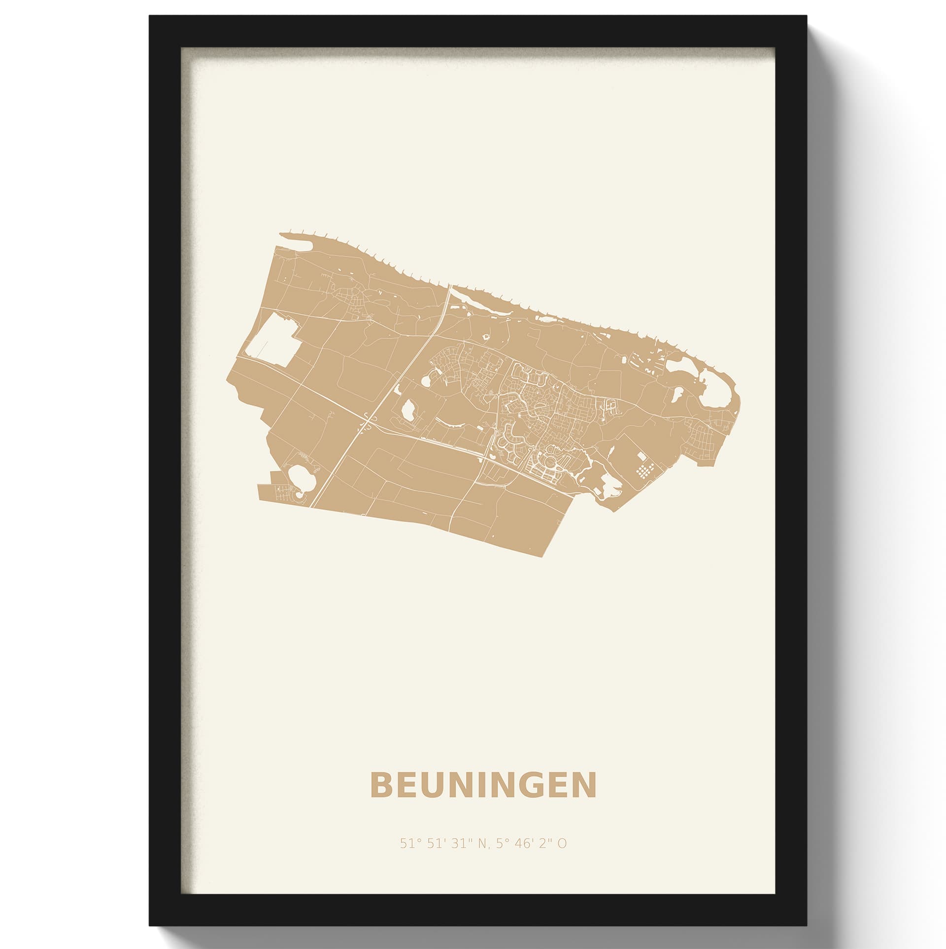 Poster Beuningen - Beige