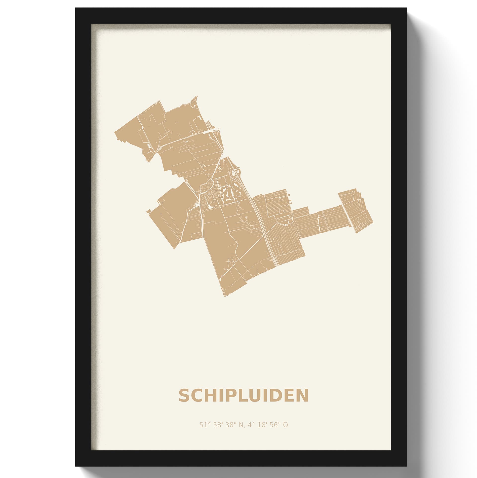 Poster Schipluiden - Beige