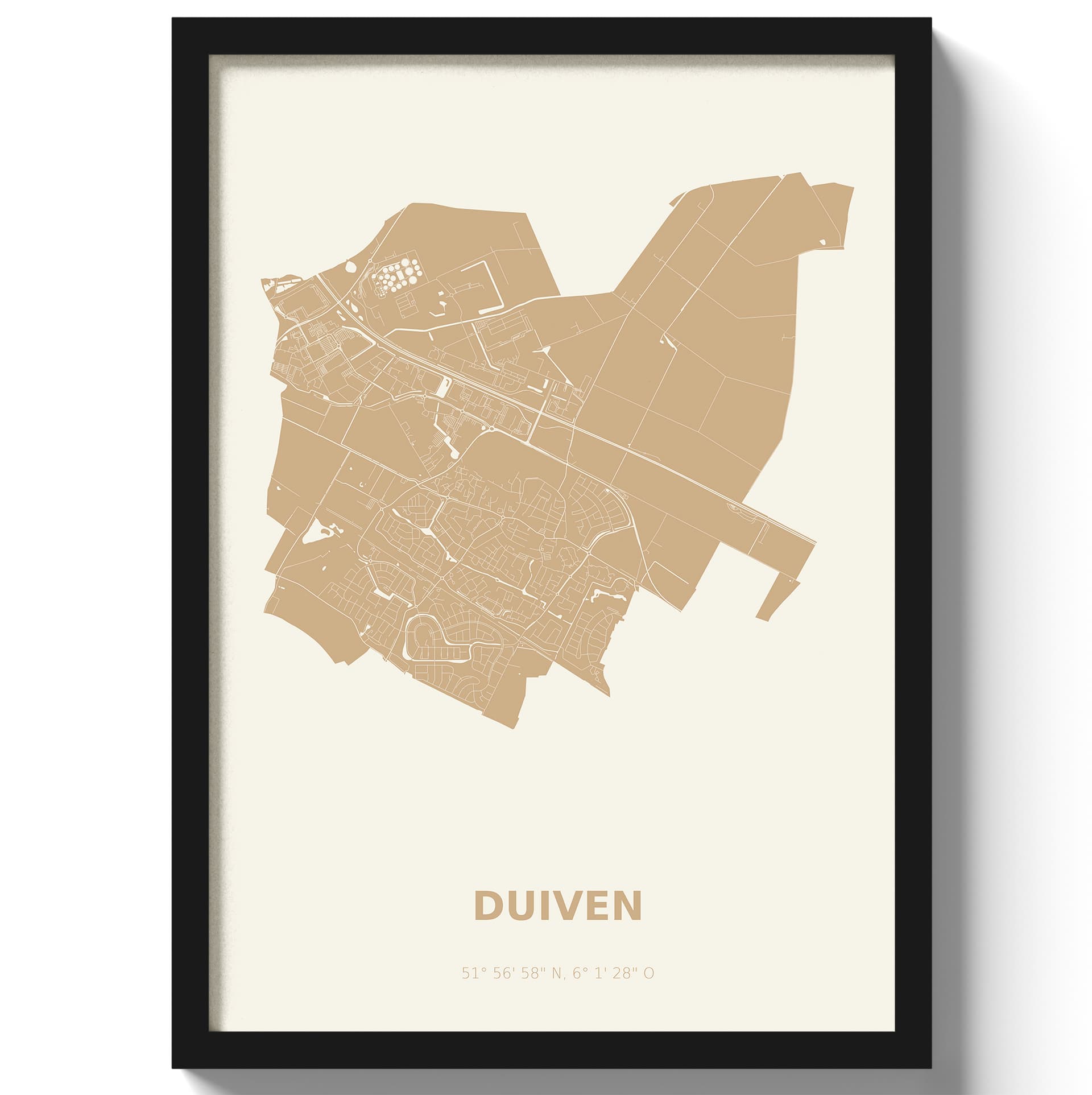 Poster Duiven - Beige