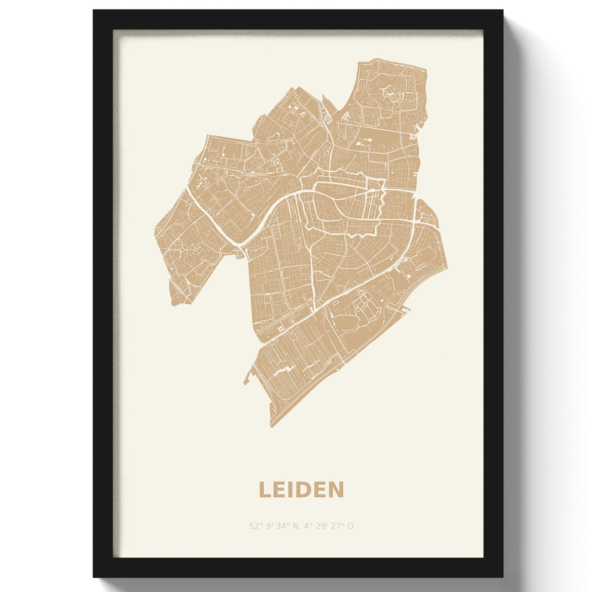 Poster Leiden - Beige