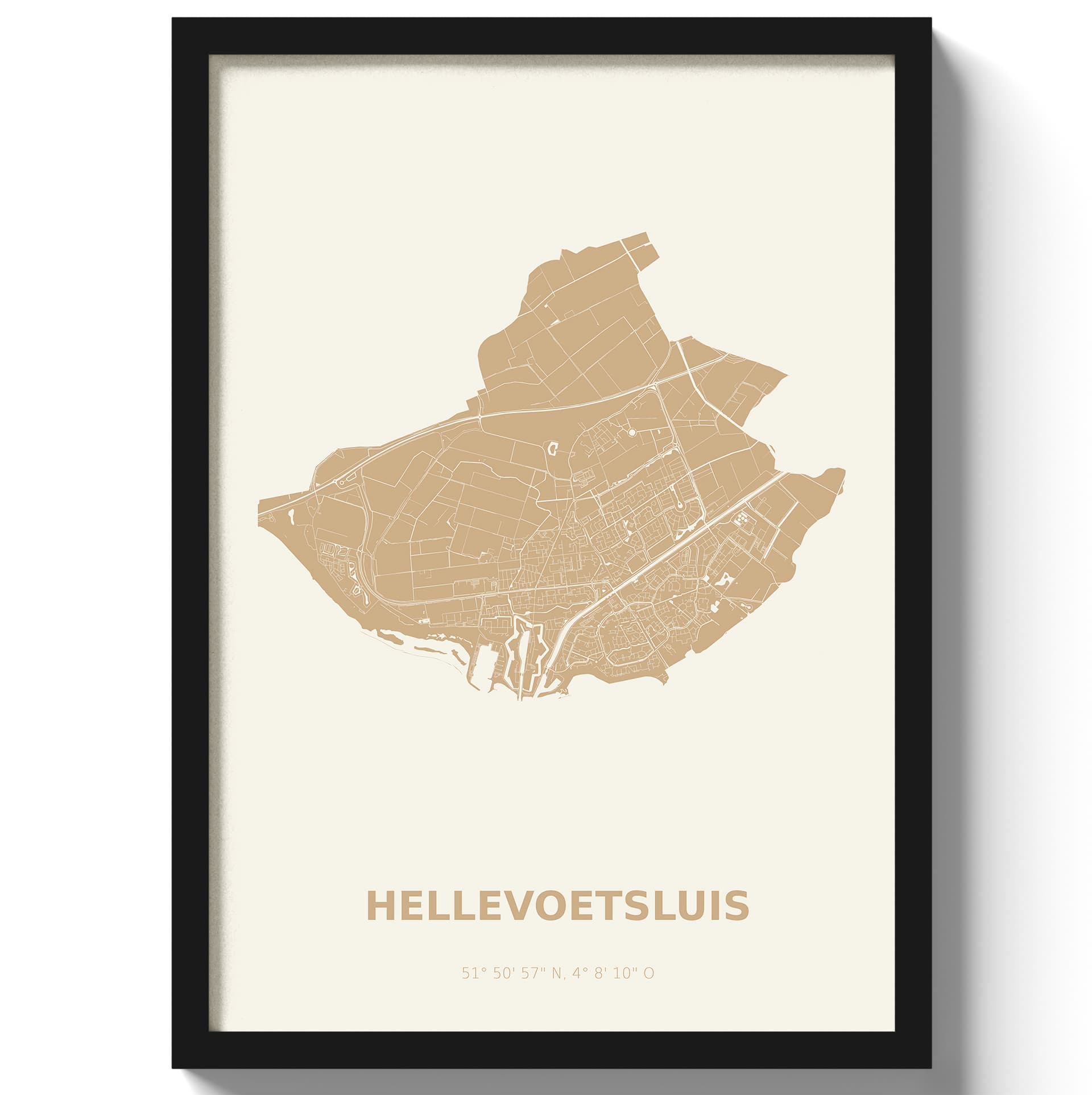 Poster Hellevoetsluis - Beige