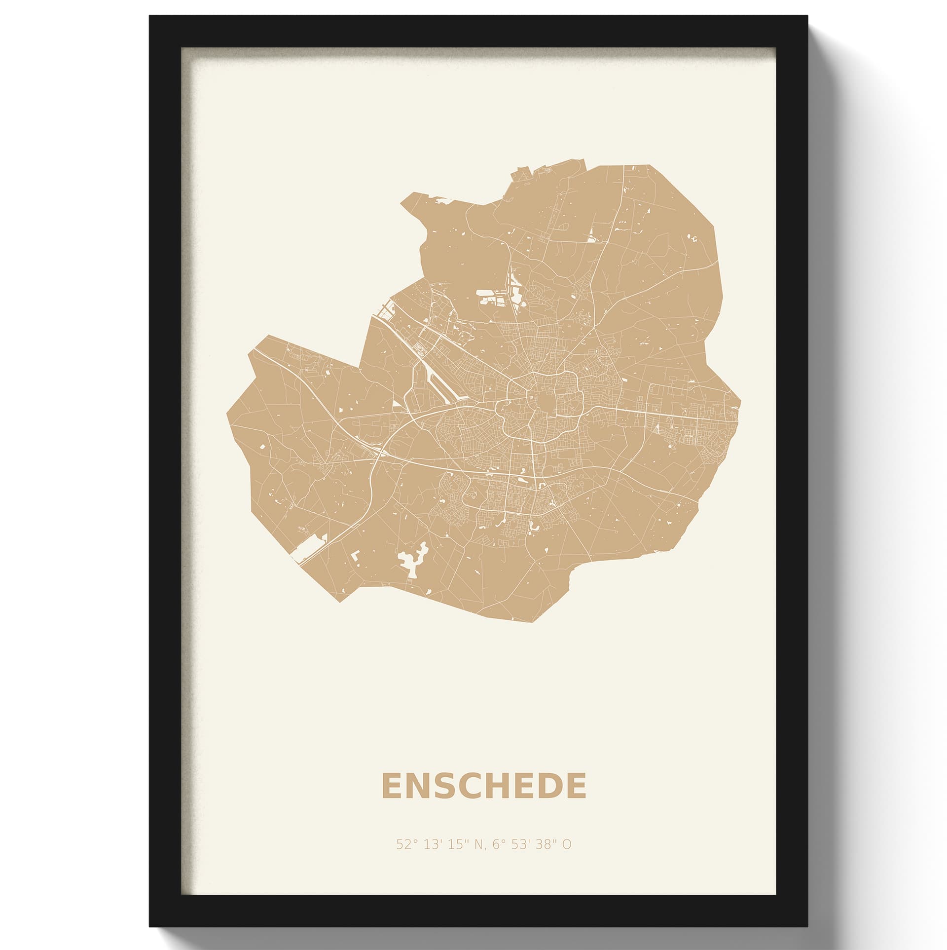 Poster Enschede - Beige