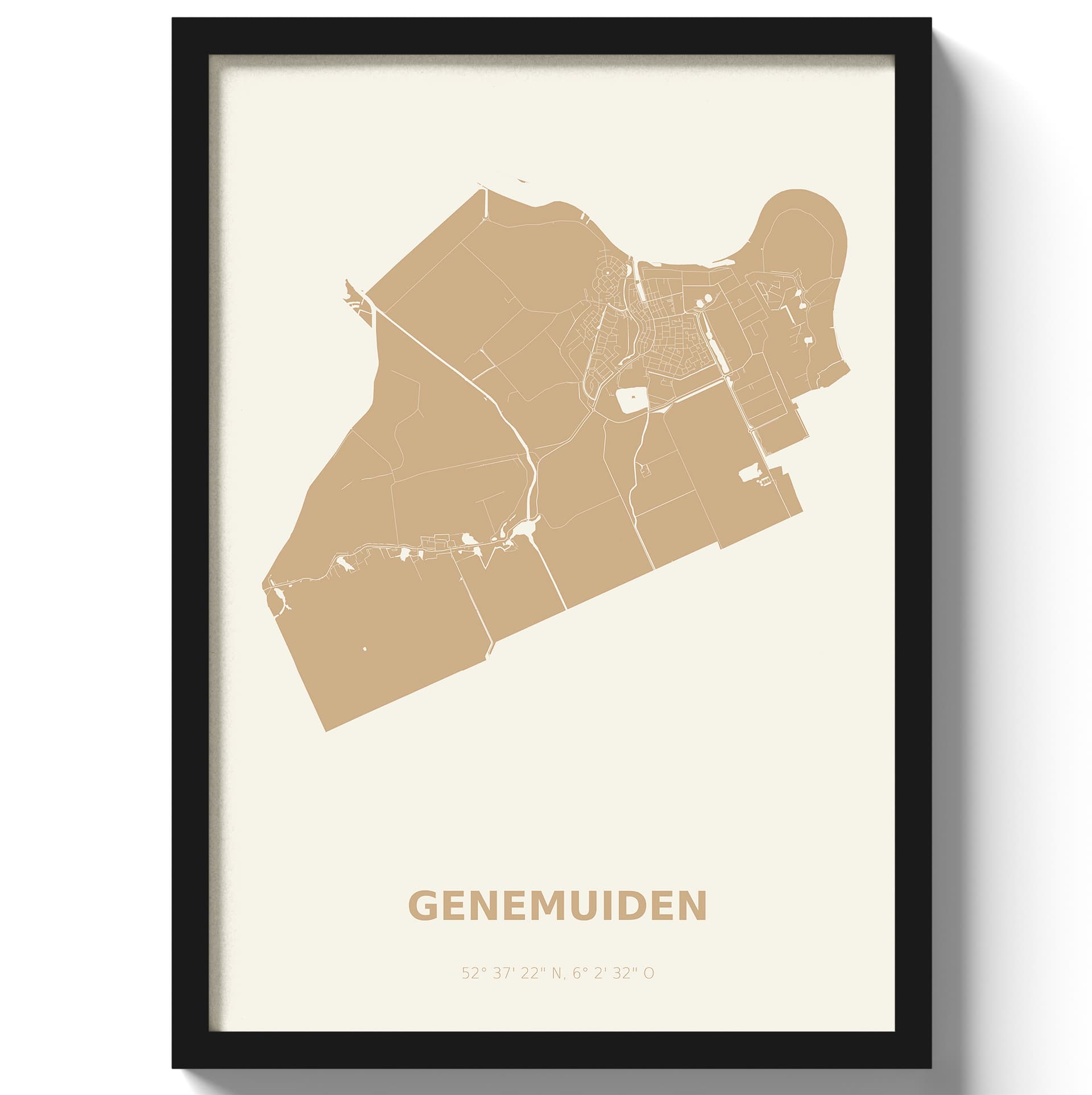 Poster Genemuiden - Beige