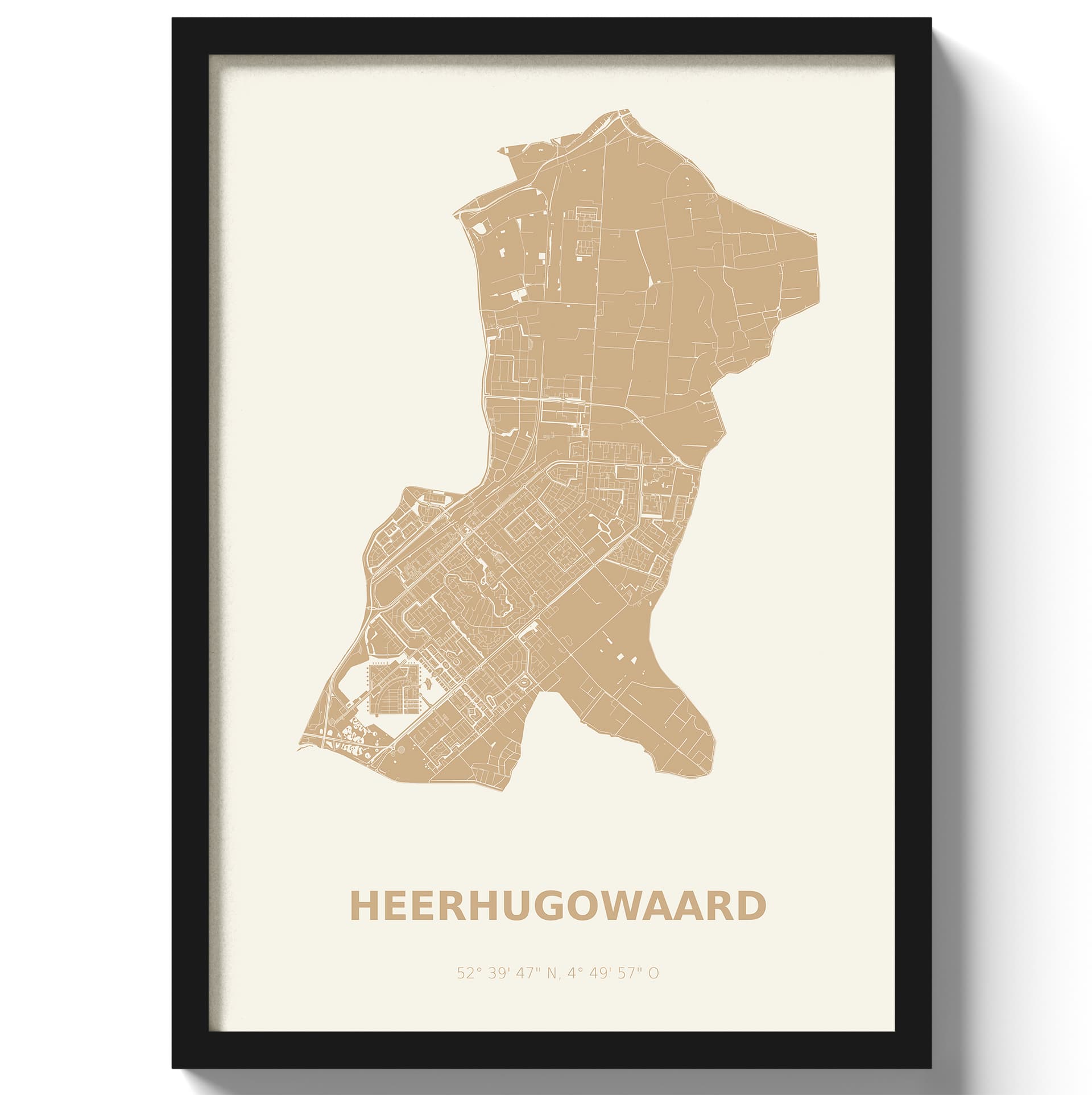 Poster Heerhugowaard - Beige