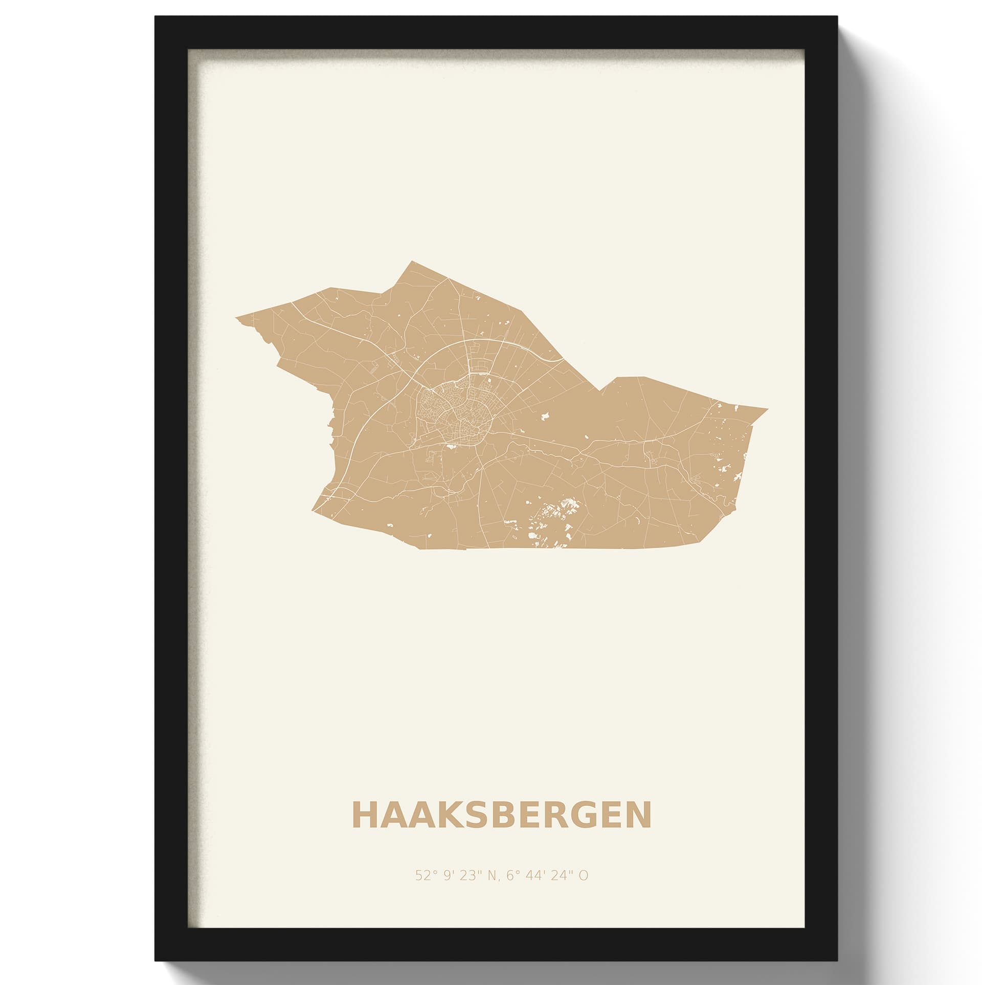 Poster Haaksbergen - Beige