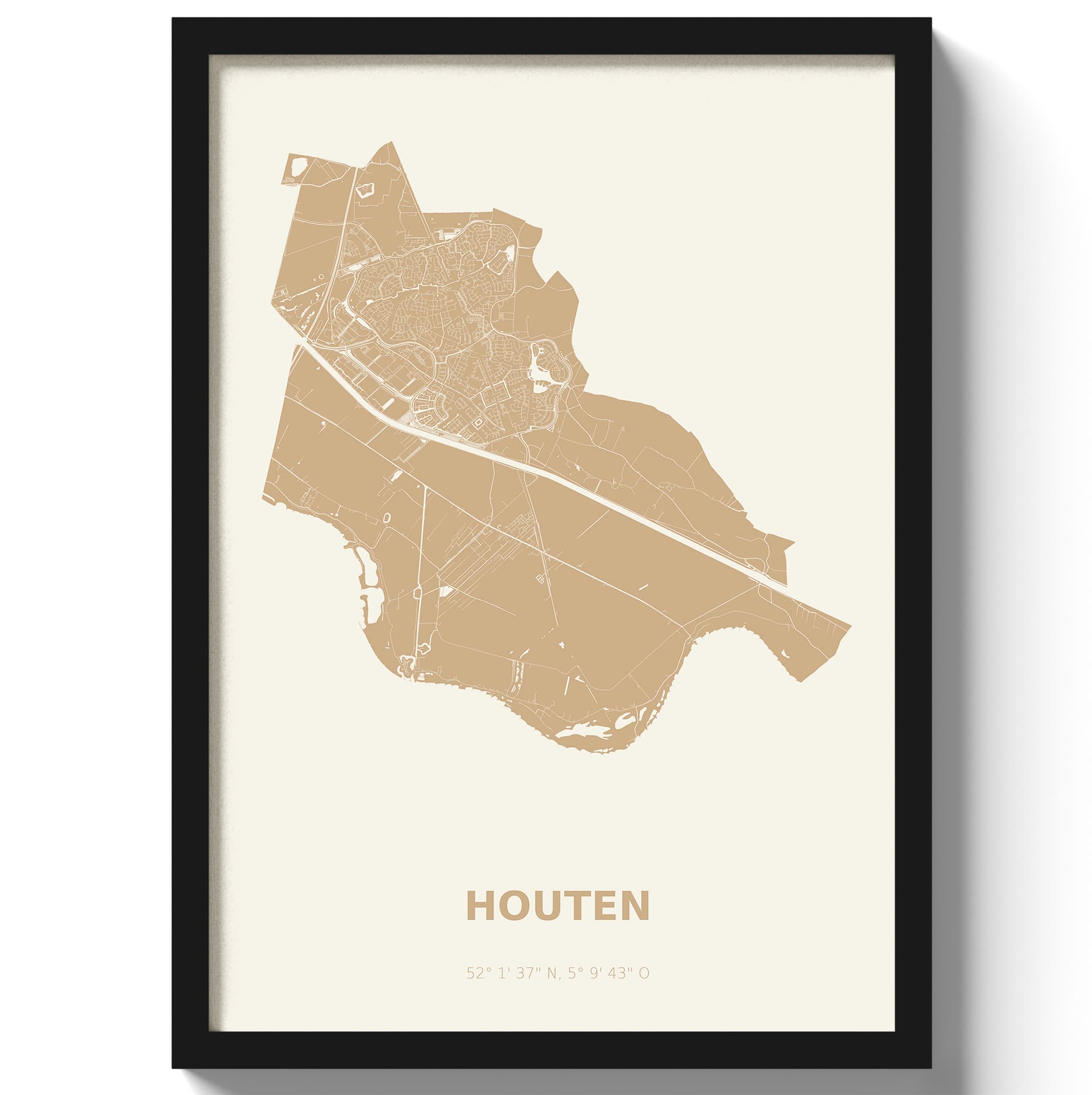 Poster Houten - Beige