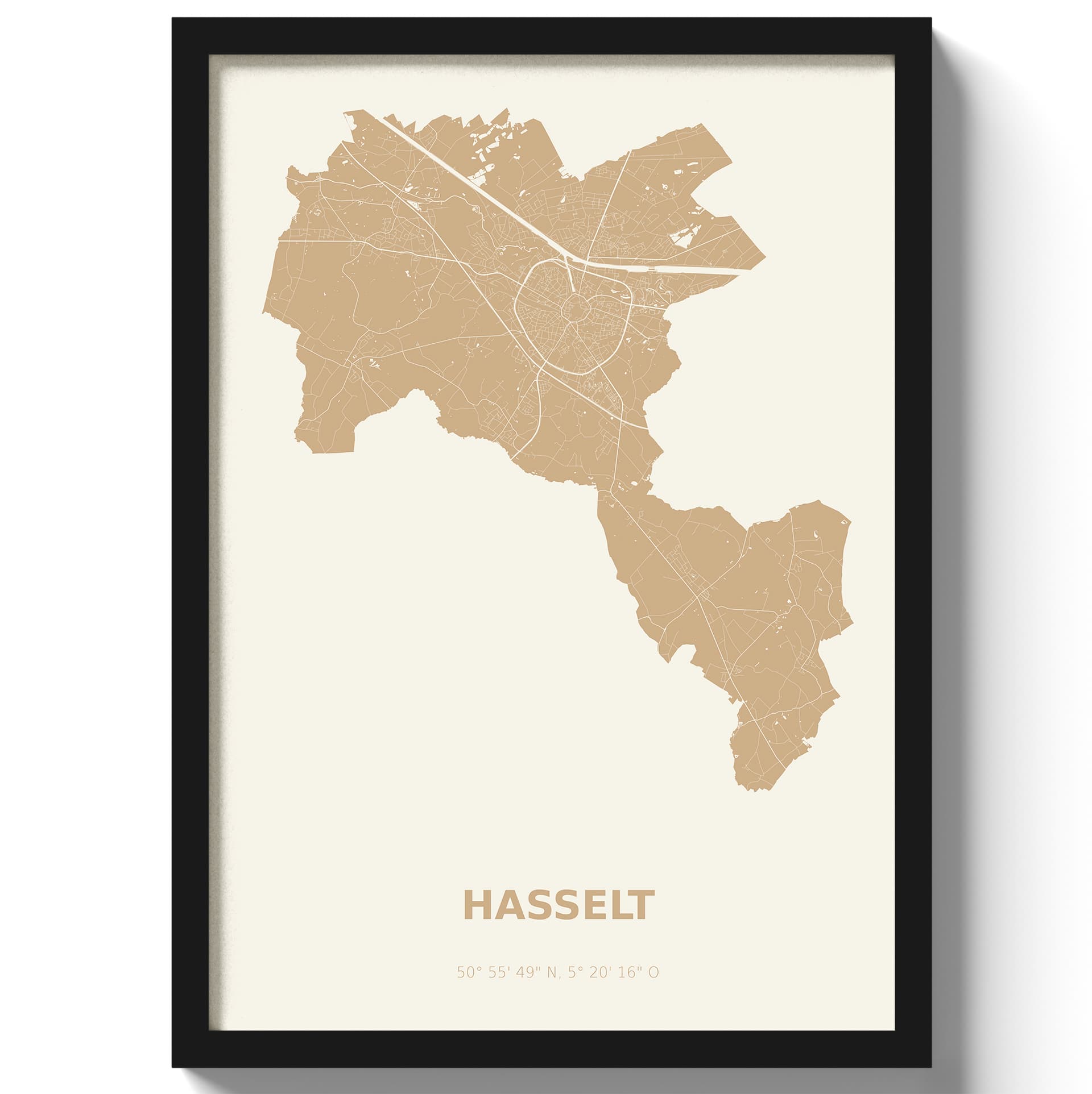 Poster Hasselt - Beige