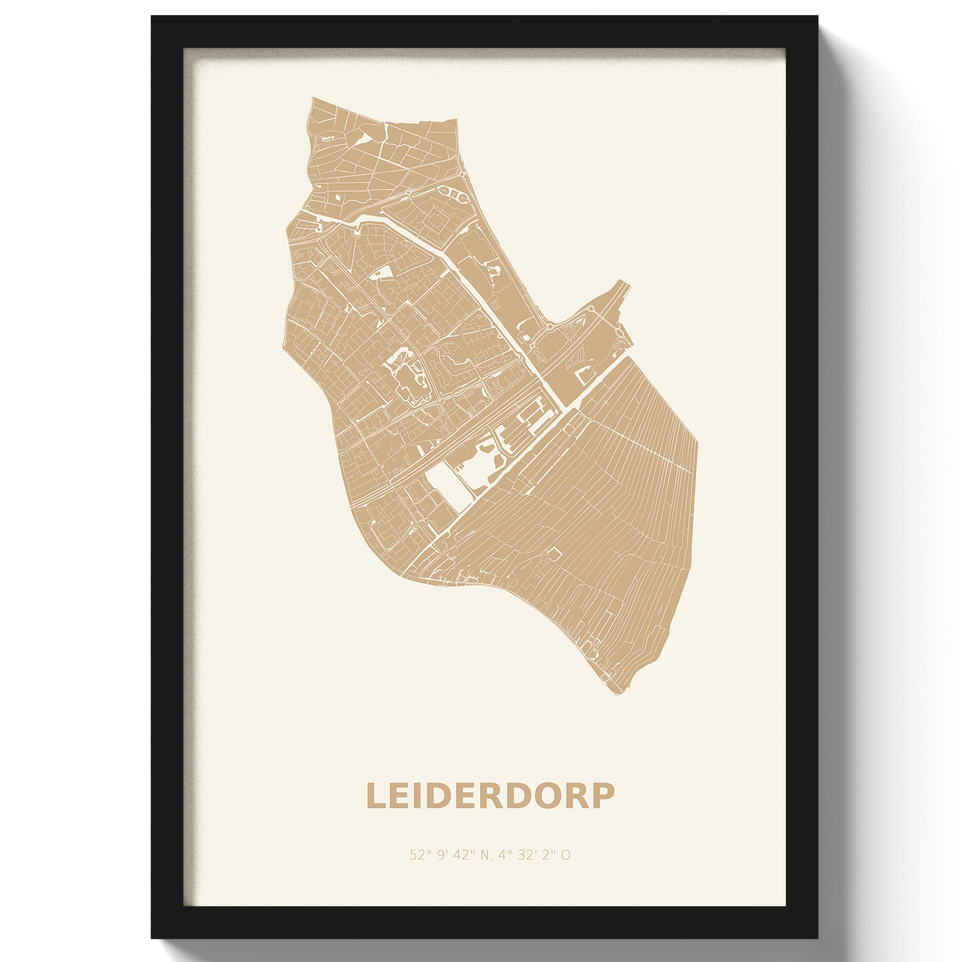 Poster Leiderdorp - Beige