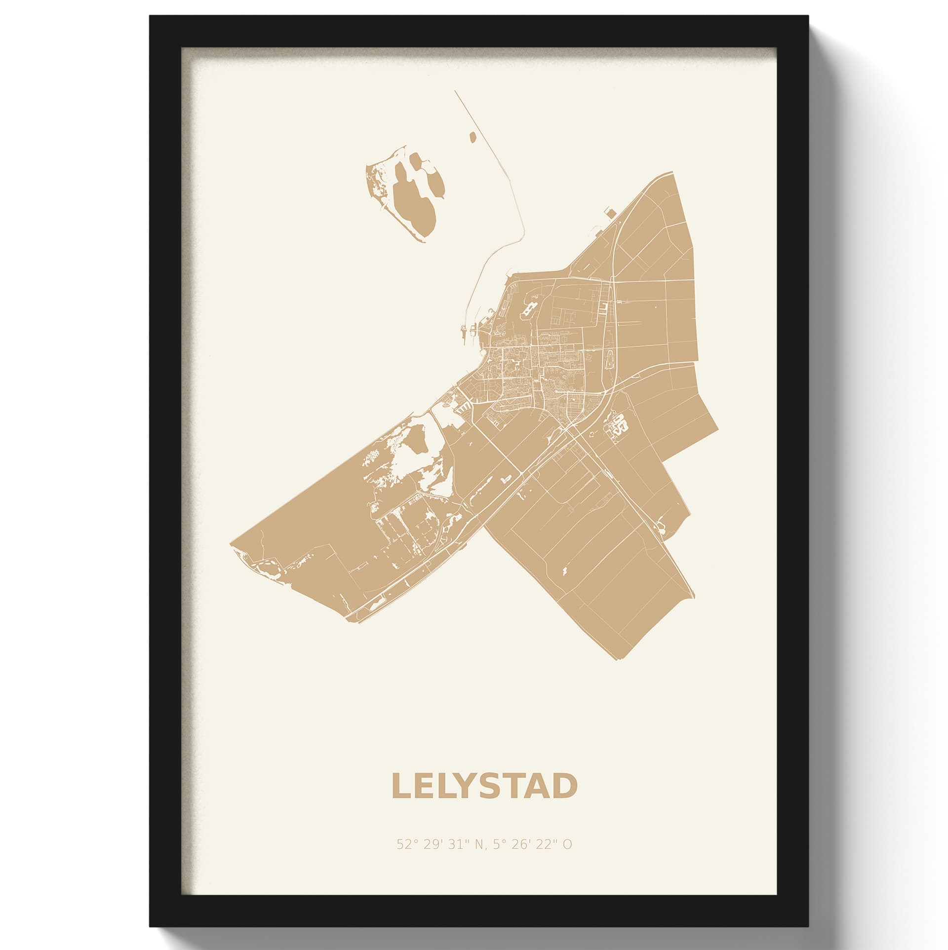 Poster Lelystad - Beige