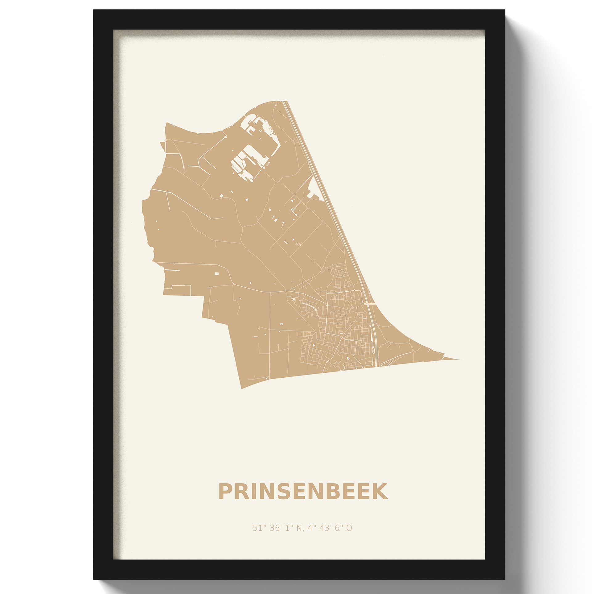 Poster Prinsenbeek - Beige