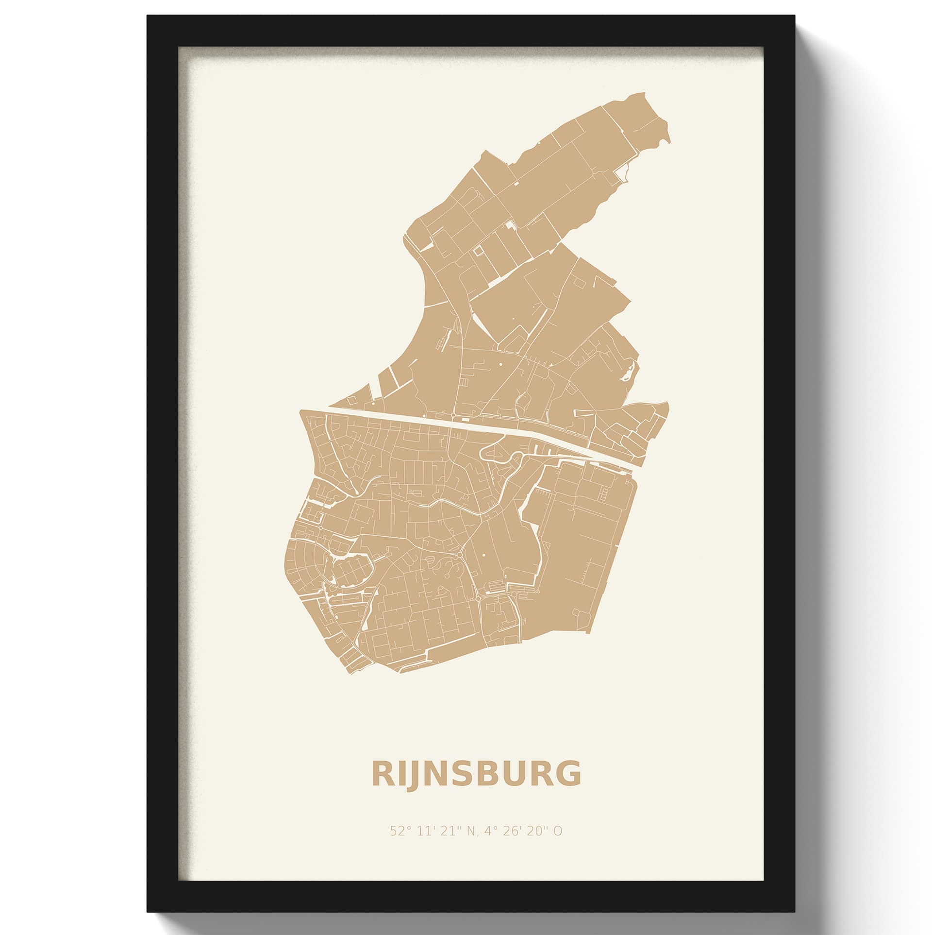 Poster Rijnsburg - Beige