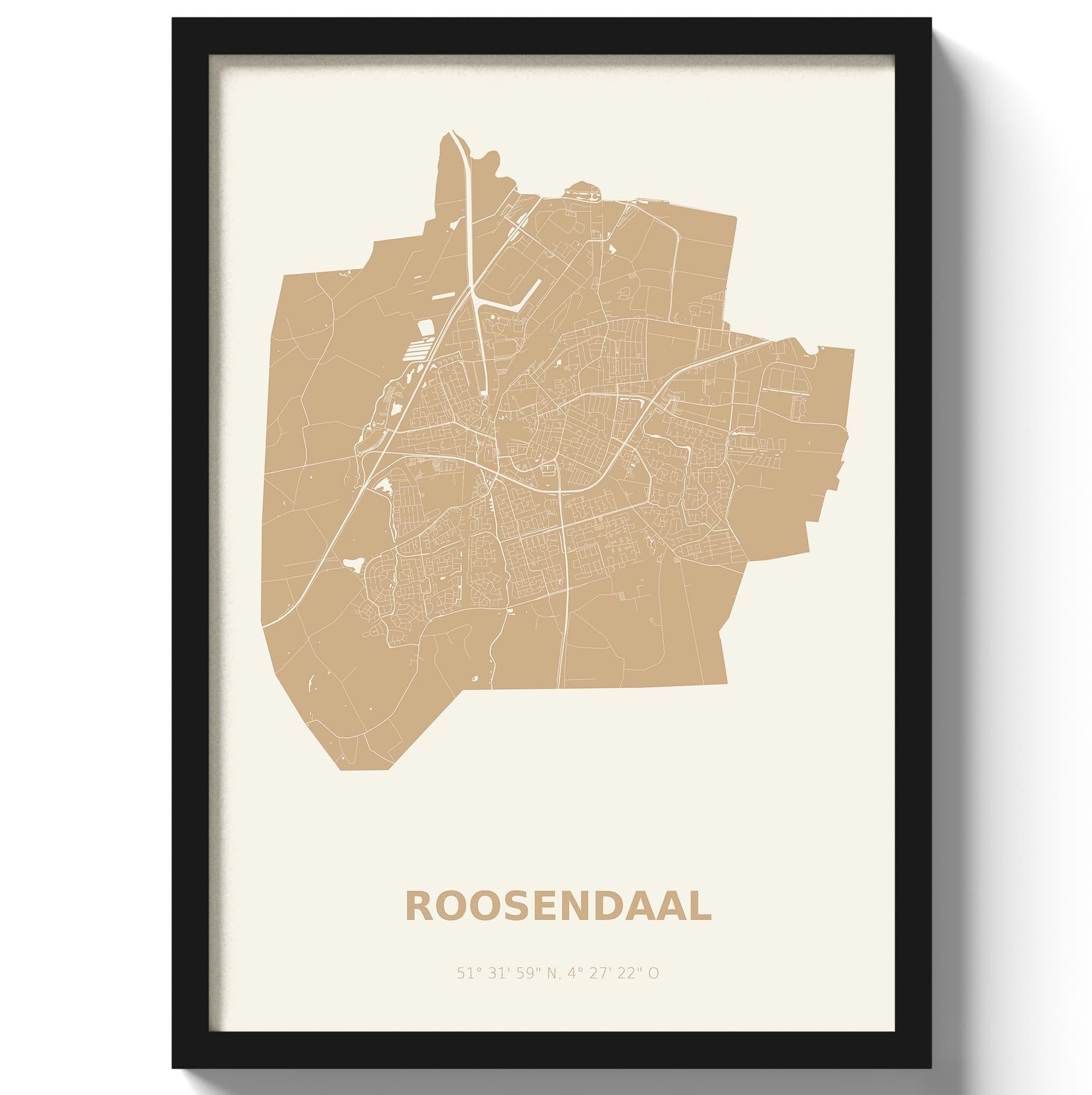 Poster Roosendaal - Beige