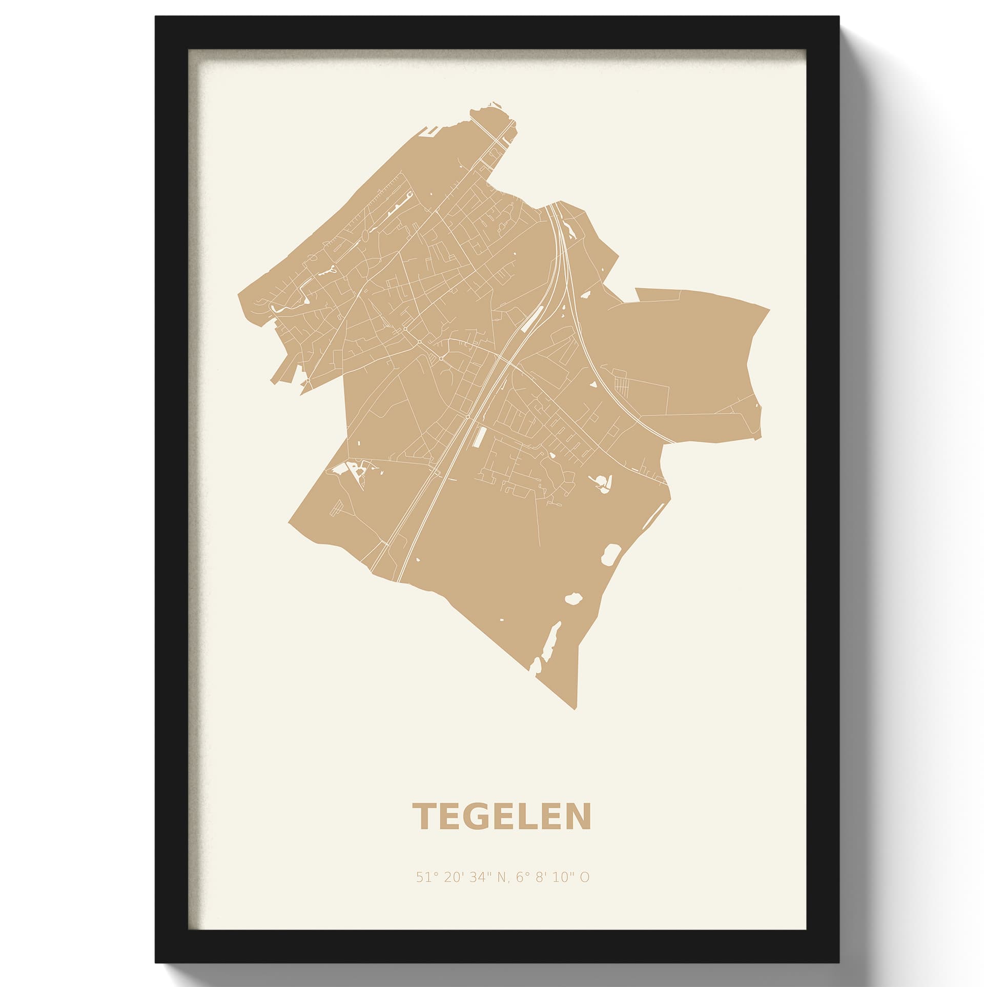 Poster Tegelen - Beige