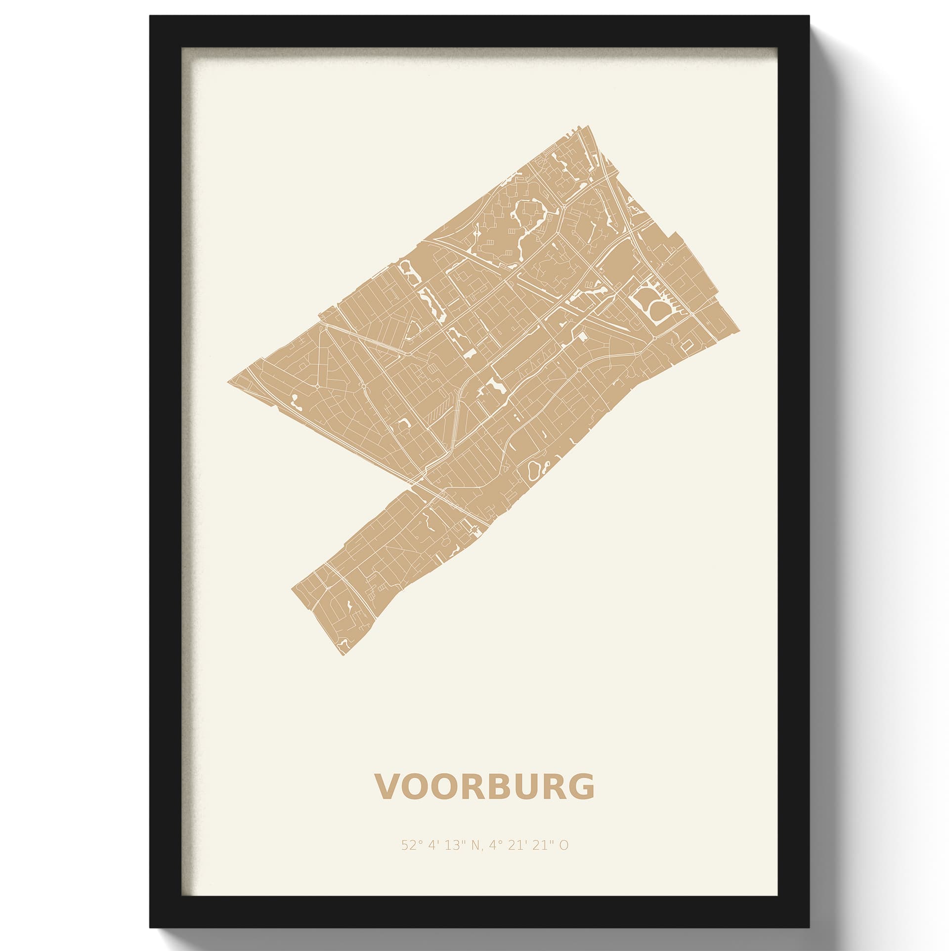 Poster Voorburg - Beige