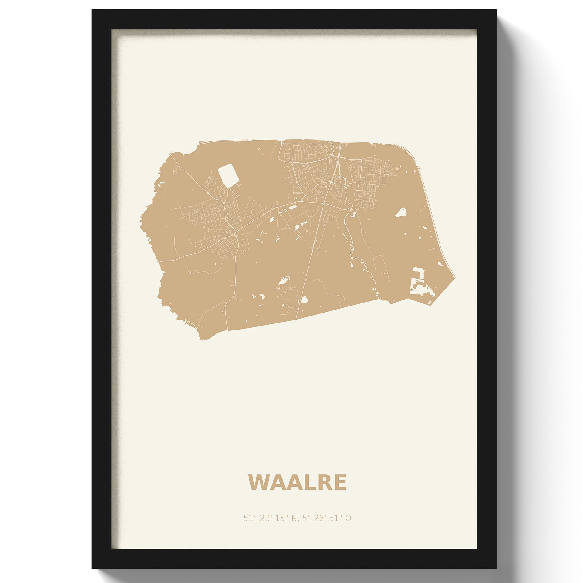 Poster Waalre - Beige