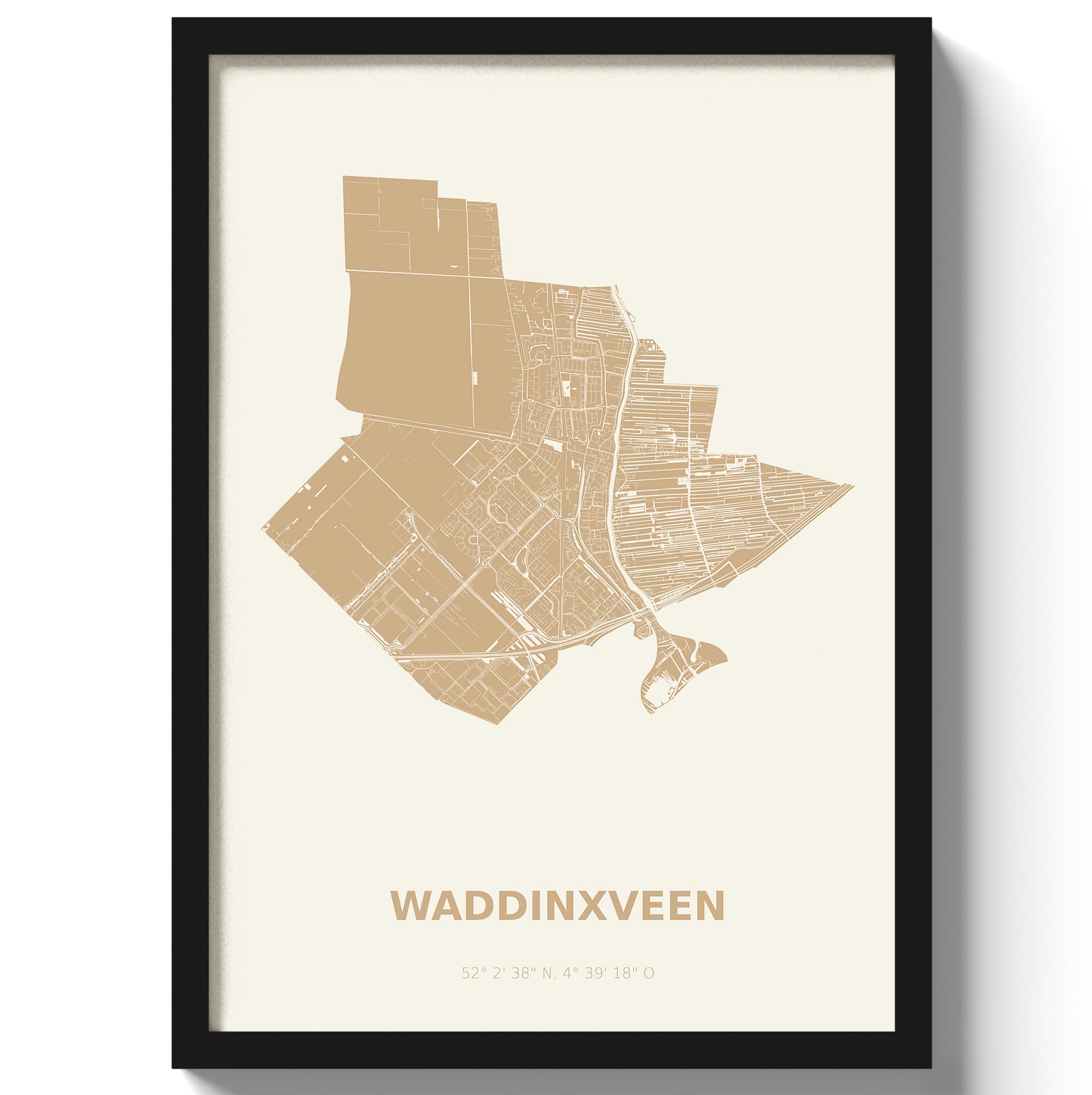 Poster Waddinxveen - Beige