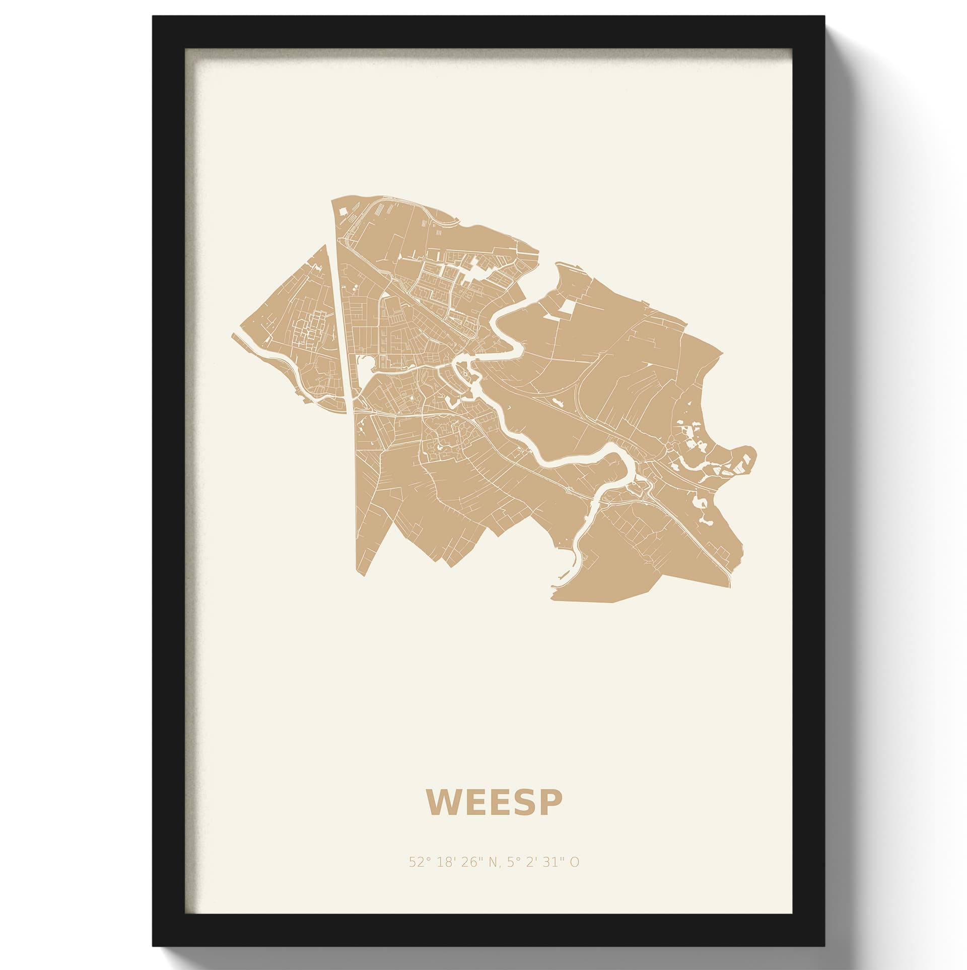 Poster Weesp - Beige