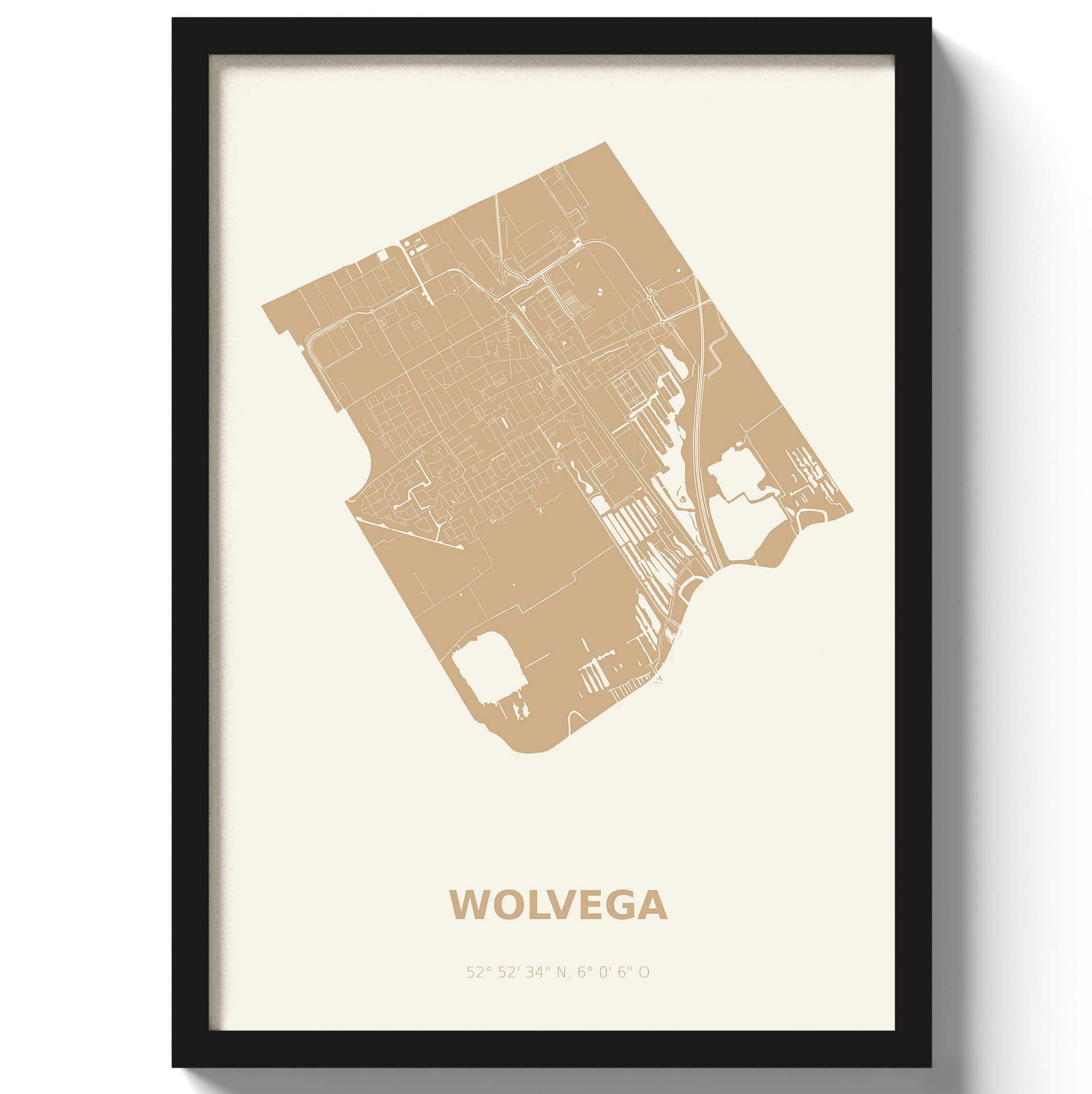 Poster Wolvega - Beige