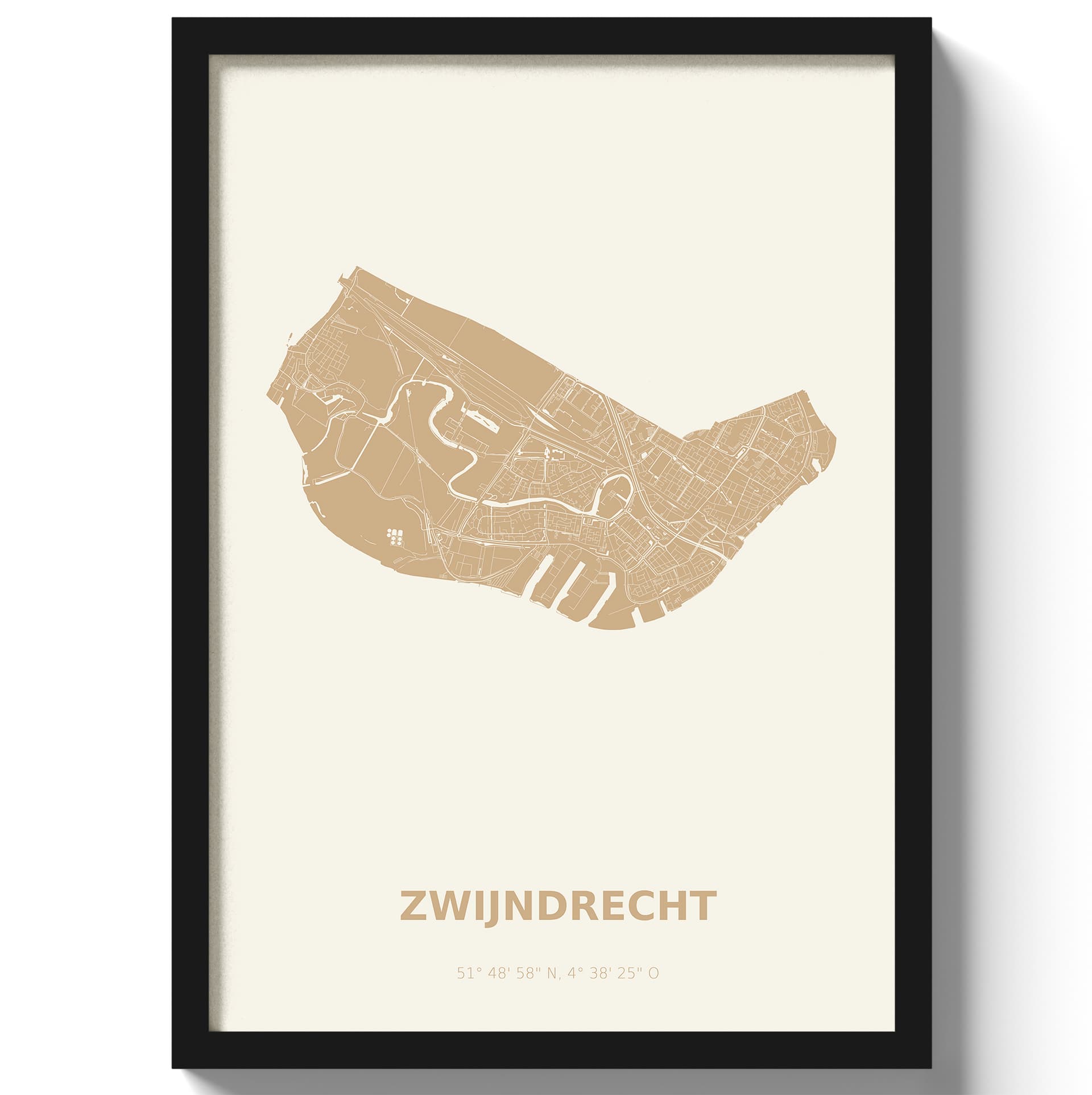 Poster Zwijndrecht - Beige