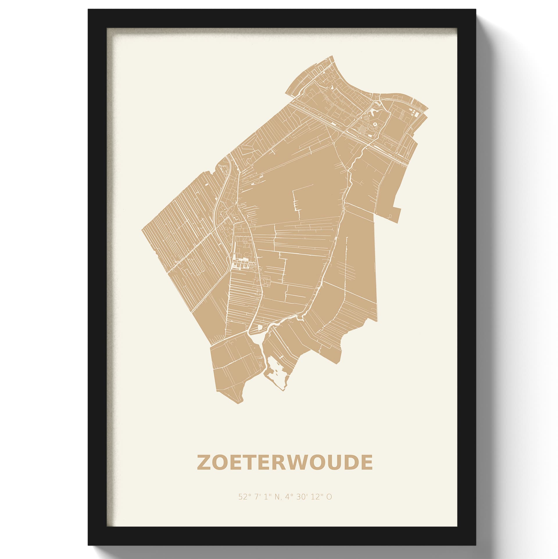 Poster Zoeterwoude - Beige