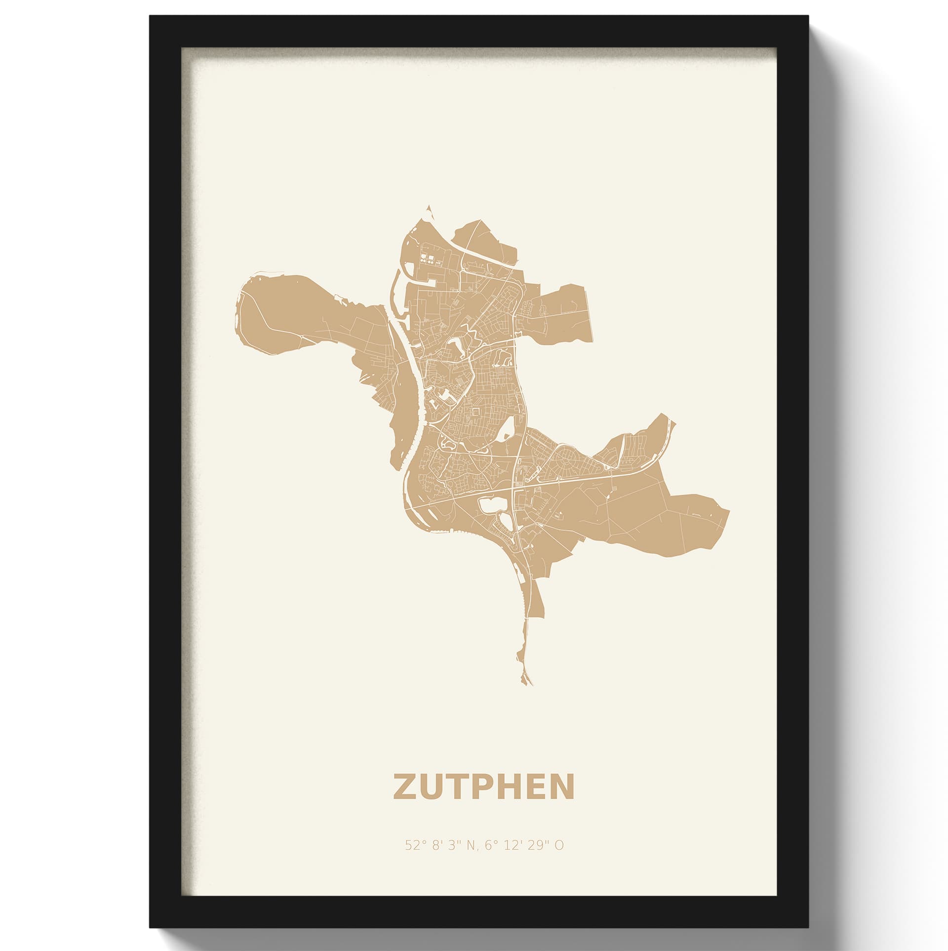Poster Zutphen - Beige