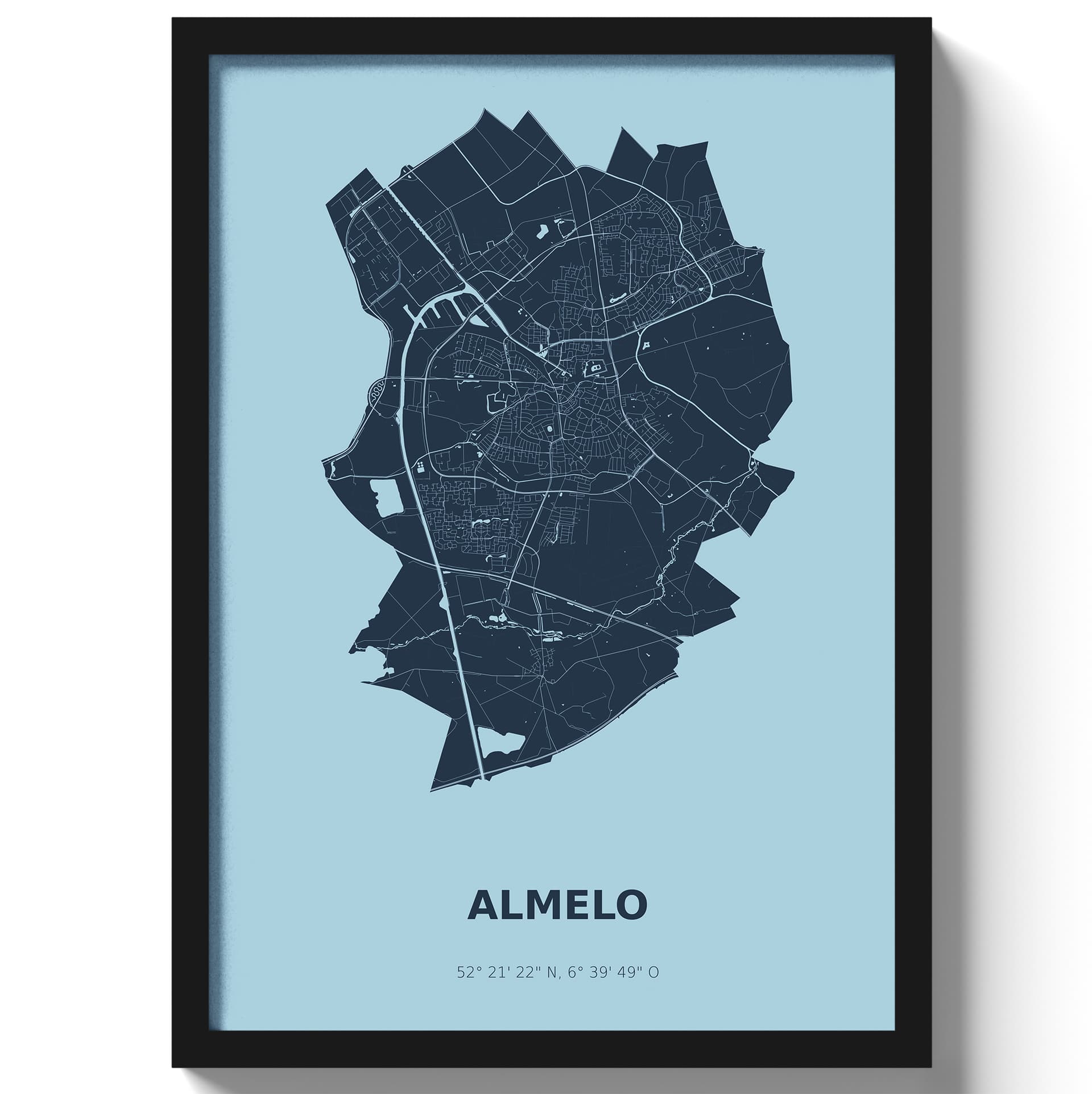 Poster Almelo - Blauw