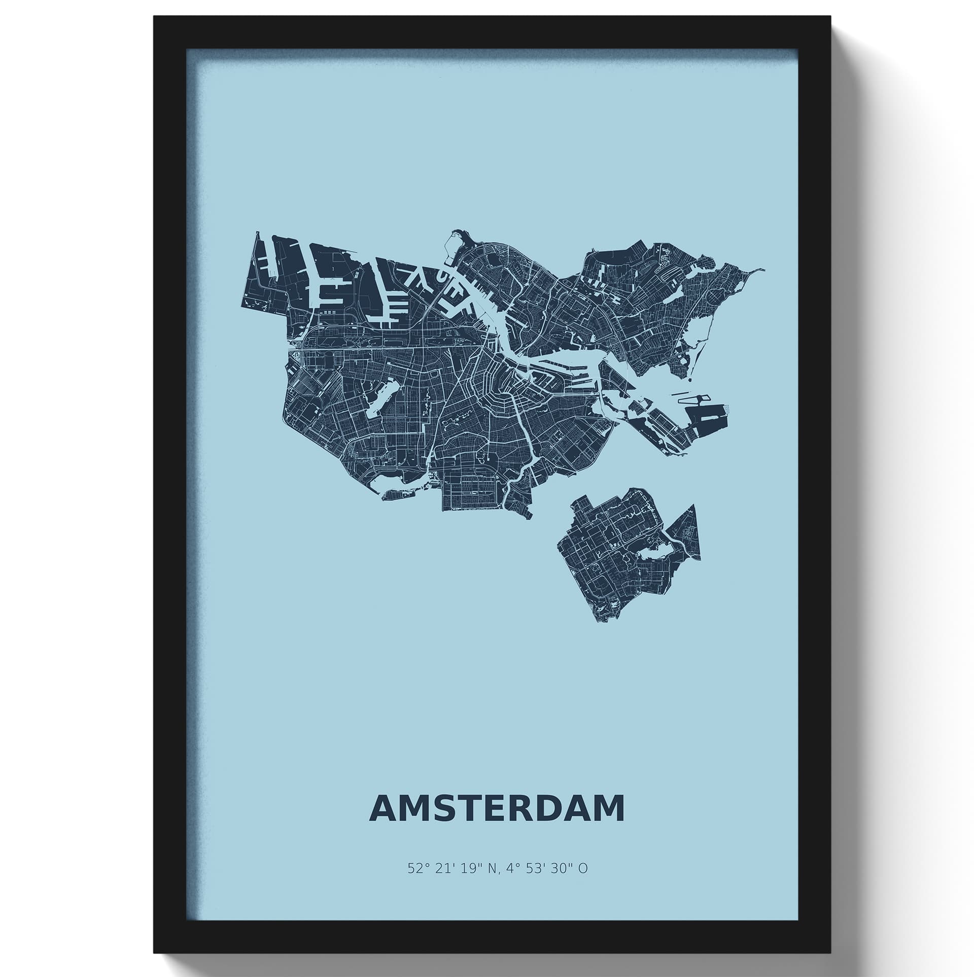 Poster Amsterdam - Blauw