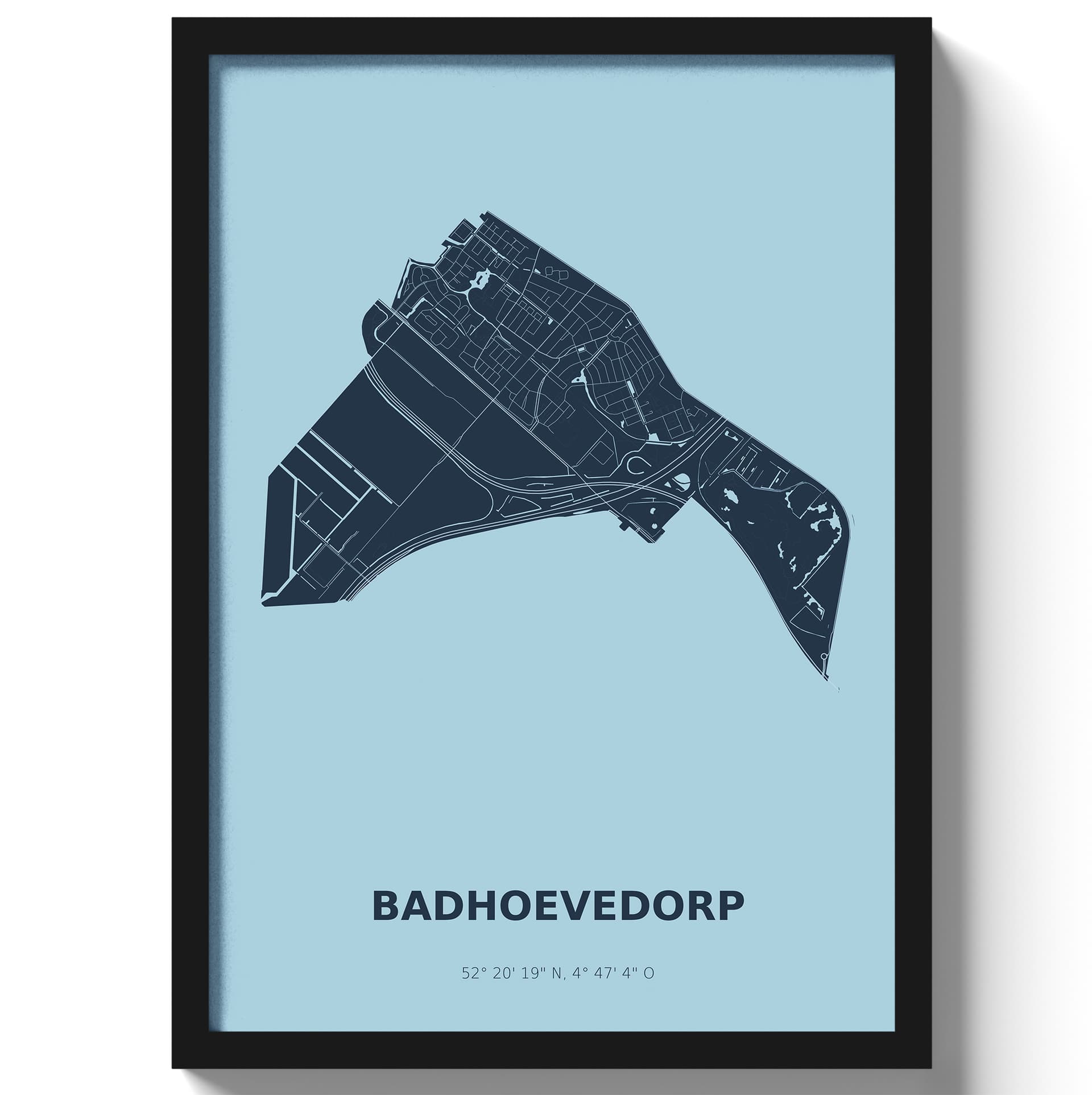 Poster Badhoevedorp - Blauw
