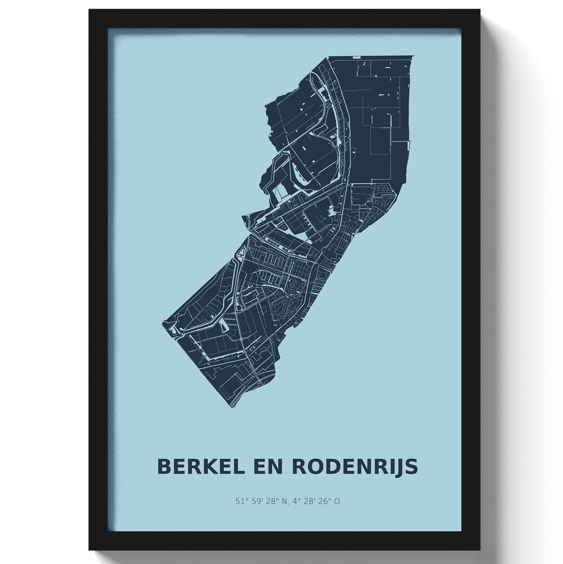 Poster Berkel en Rodenrijs - Blauw