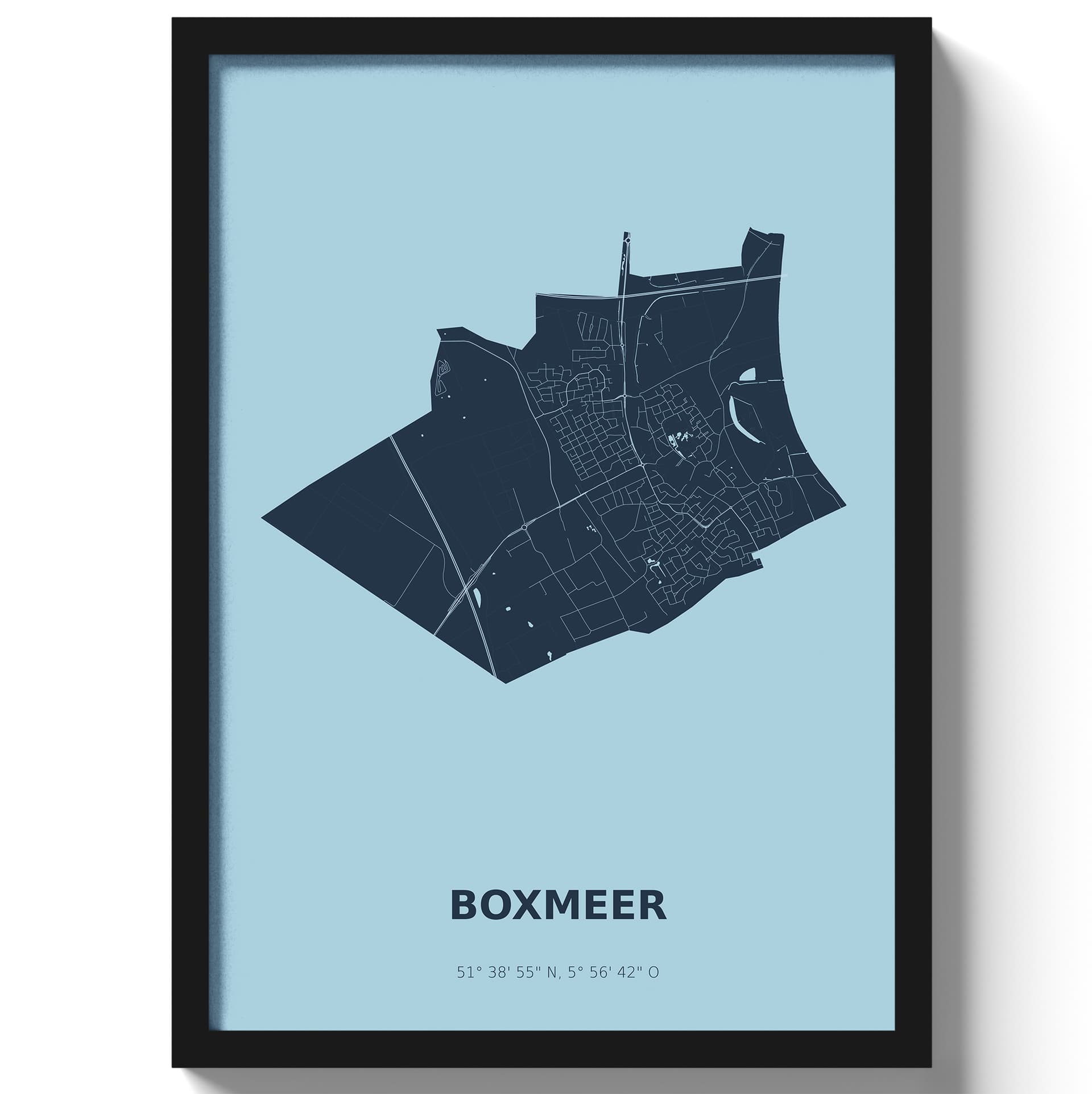 Poster Boxmeer - Blauw