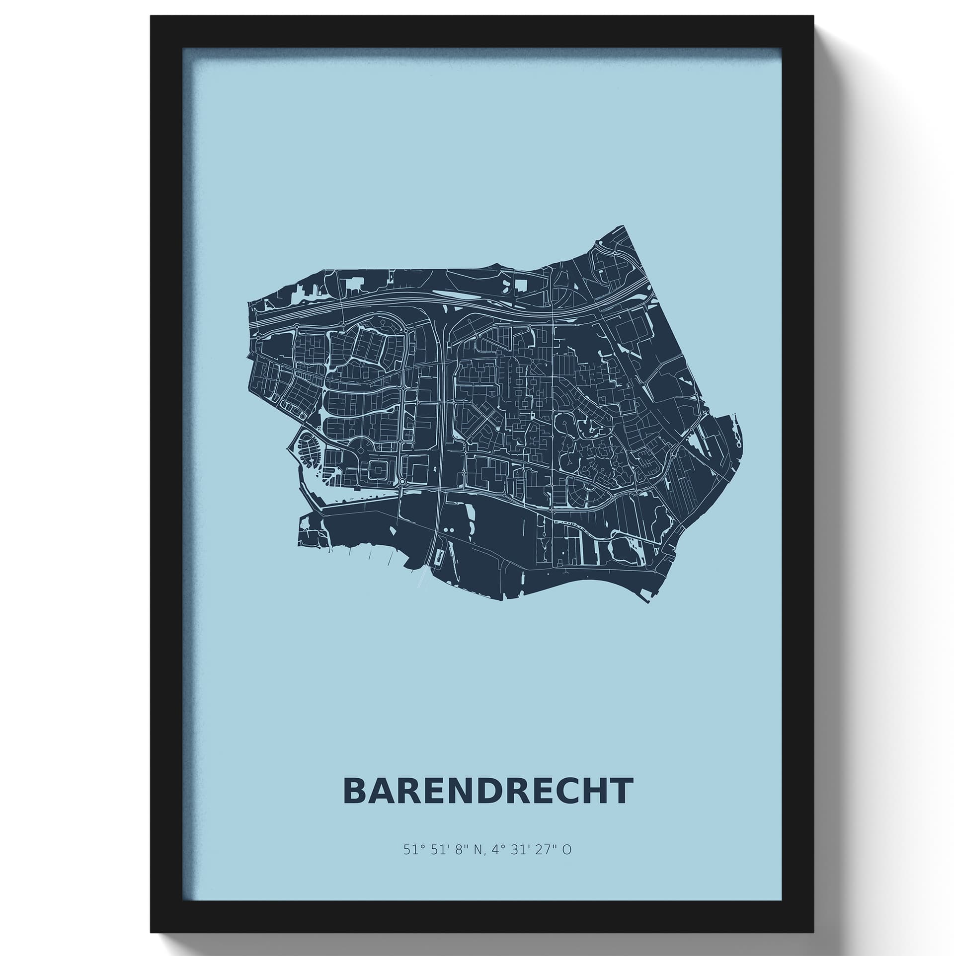 Poster Barendrecht - Blauw
