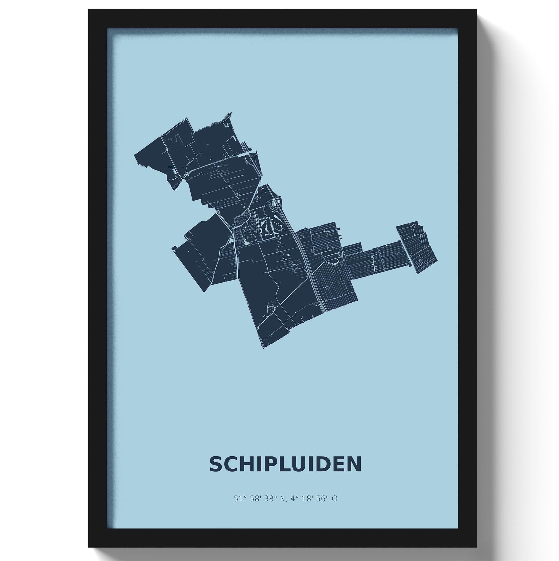 Poster Schipluiden - Blauw