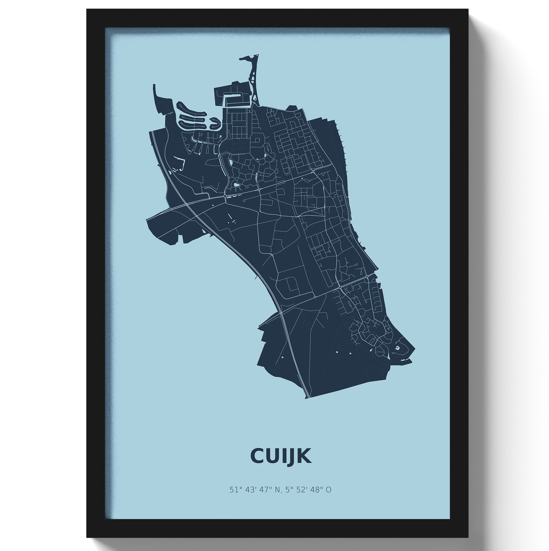 Poster Cuijk - Blauw