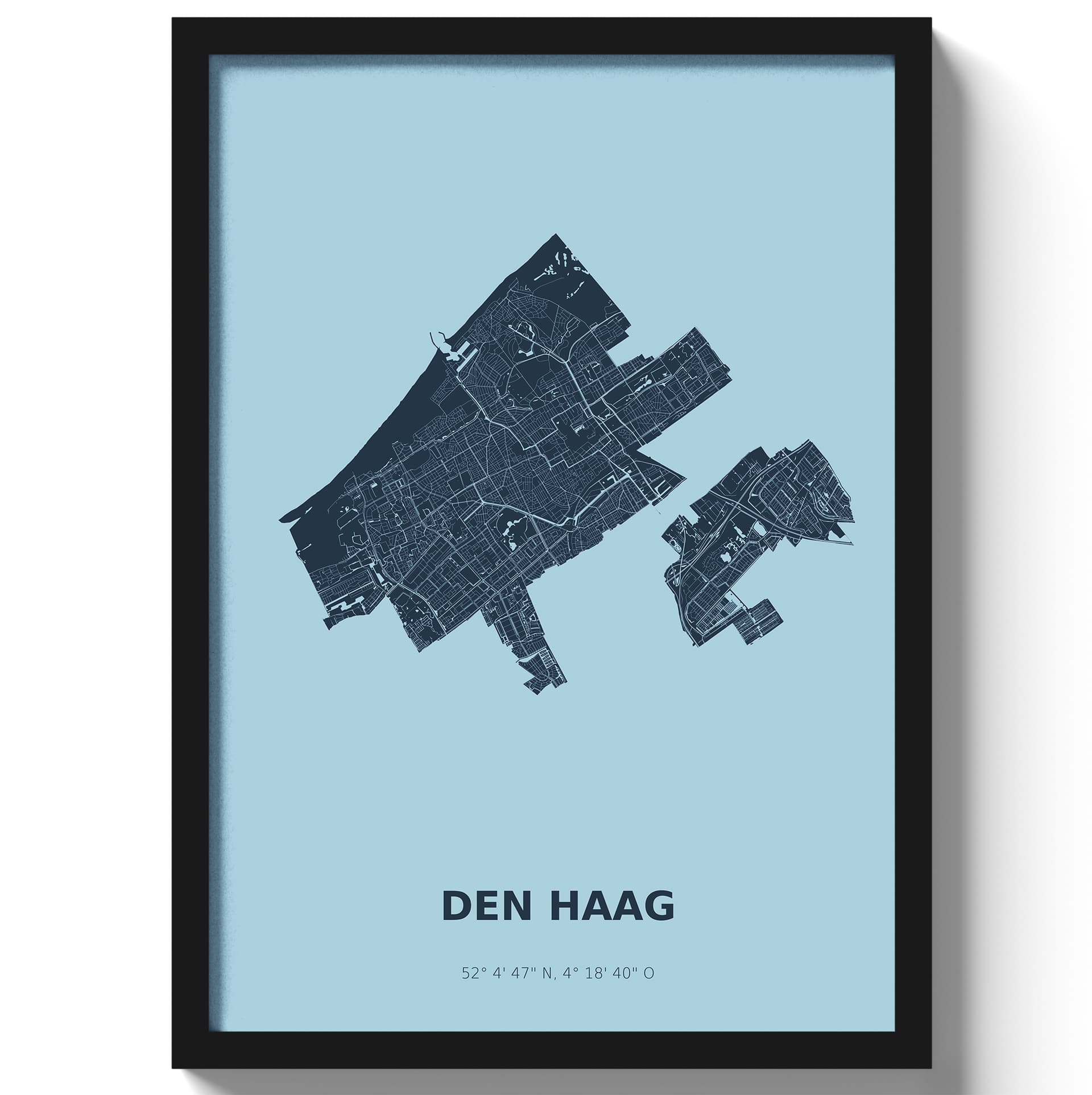Poster Den haag - Blauw
