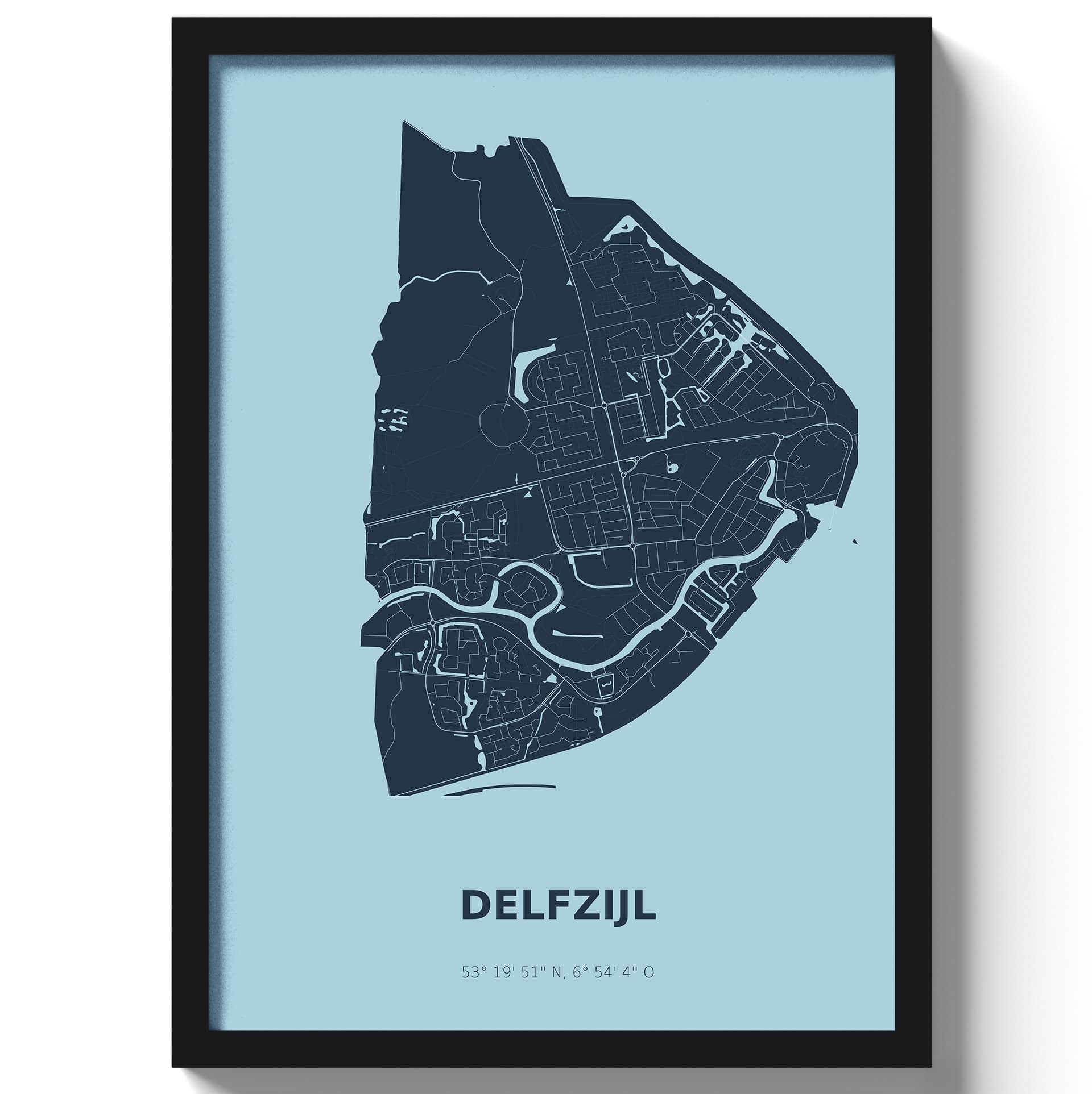 Poster Delfzijl - Blauw