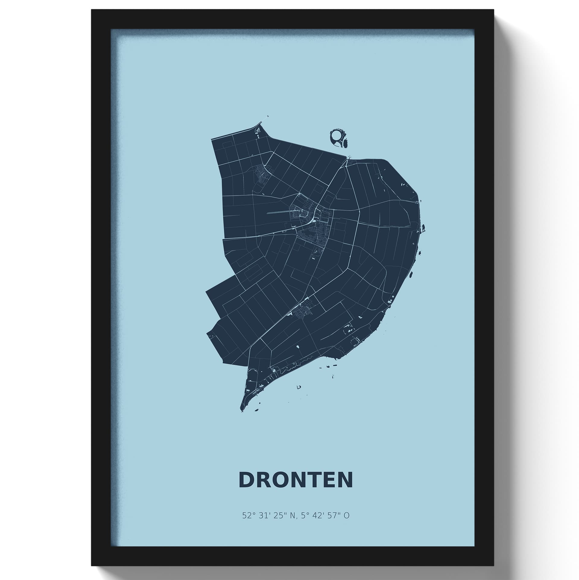 Poster Dronten - Blauw