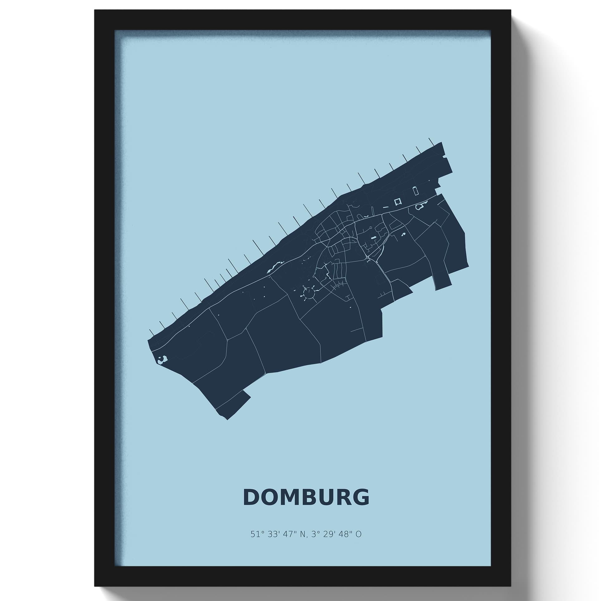 Poster Domburg - Blauw