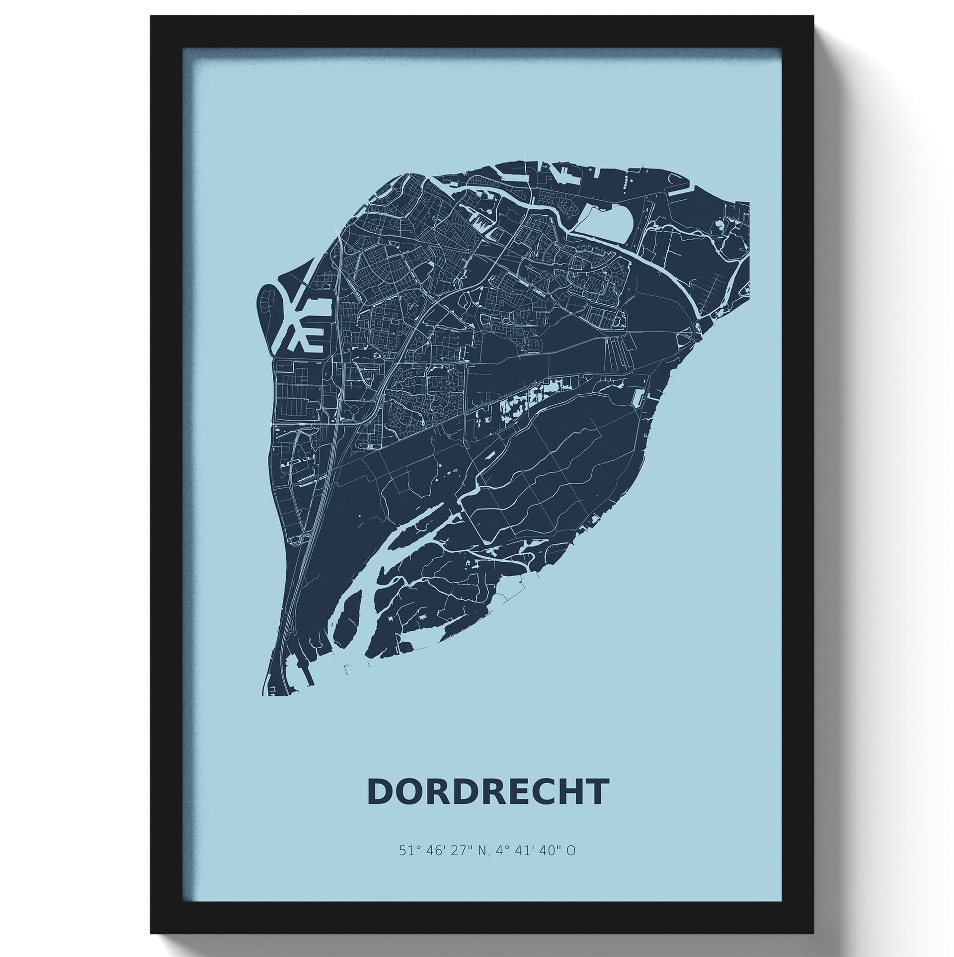 Poster Dordrecht - Blauw