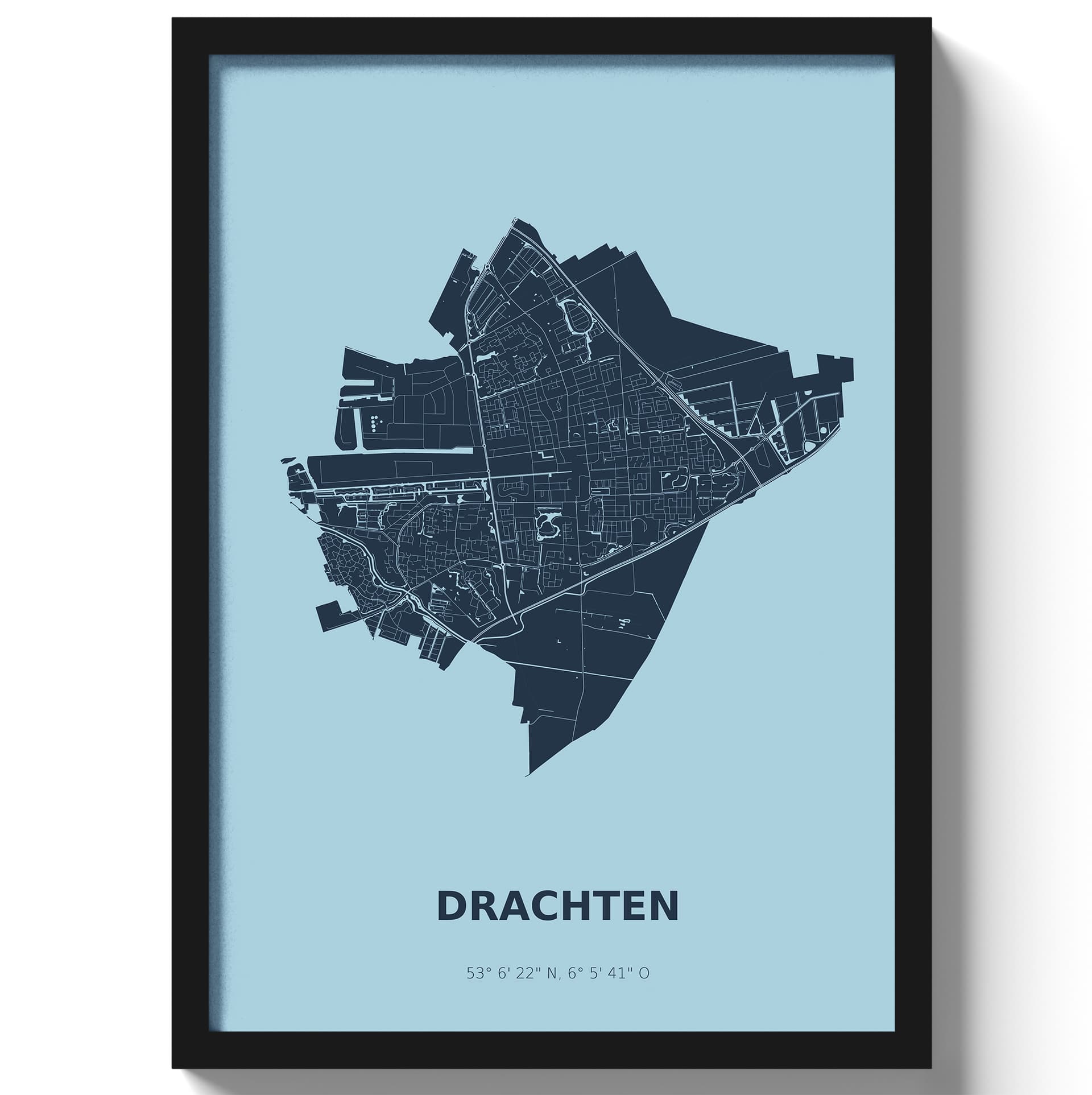 Poster Drachten - Blauw