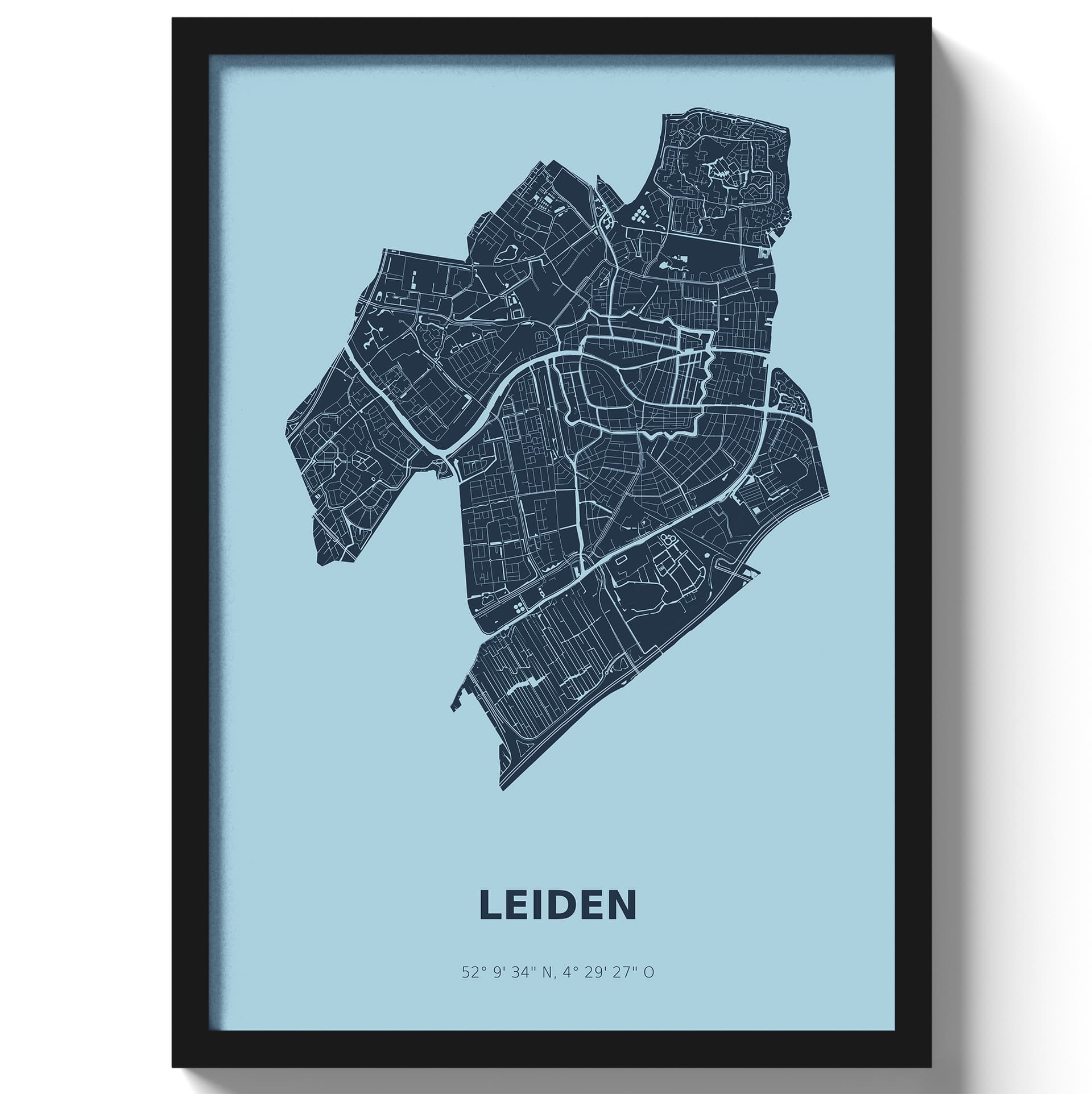 Poster Leiden - Blauw